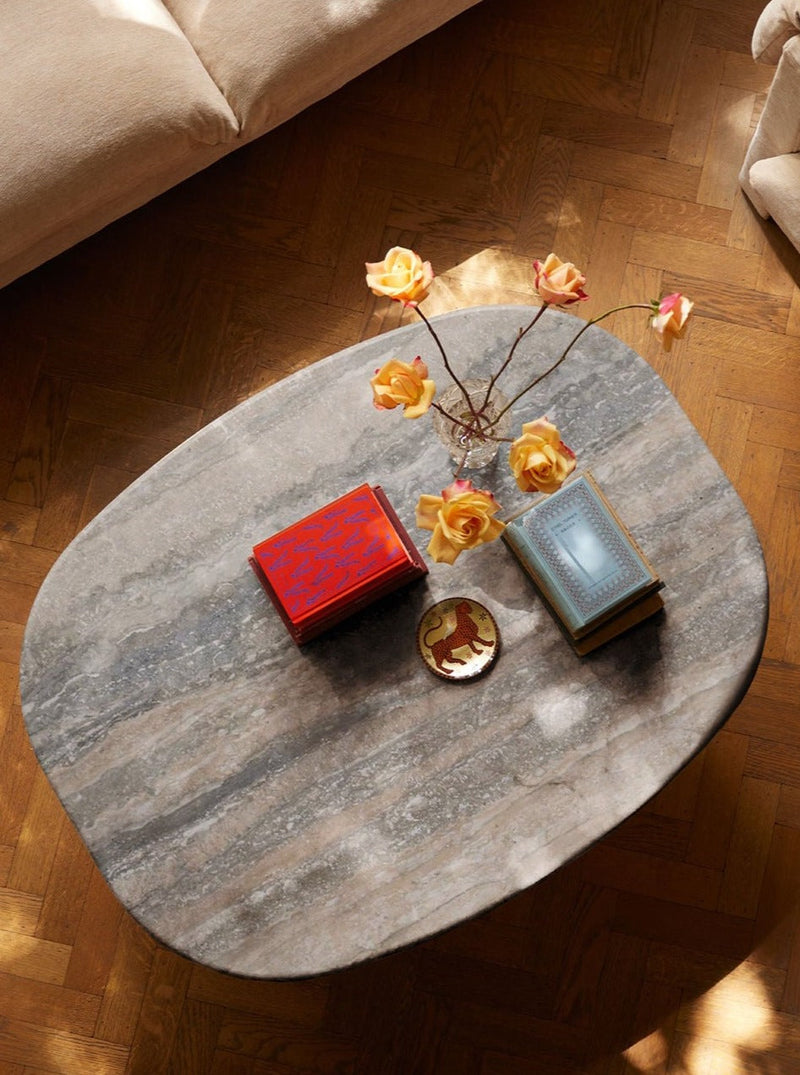 Circa Coffee Table in Silver Travertine by Lemon | The Oblist