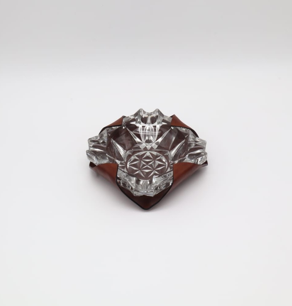 Vintage Mid-Century Crystal Ashtray | The Oblist