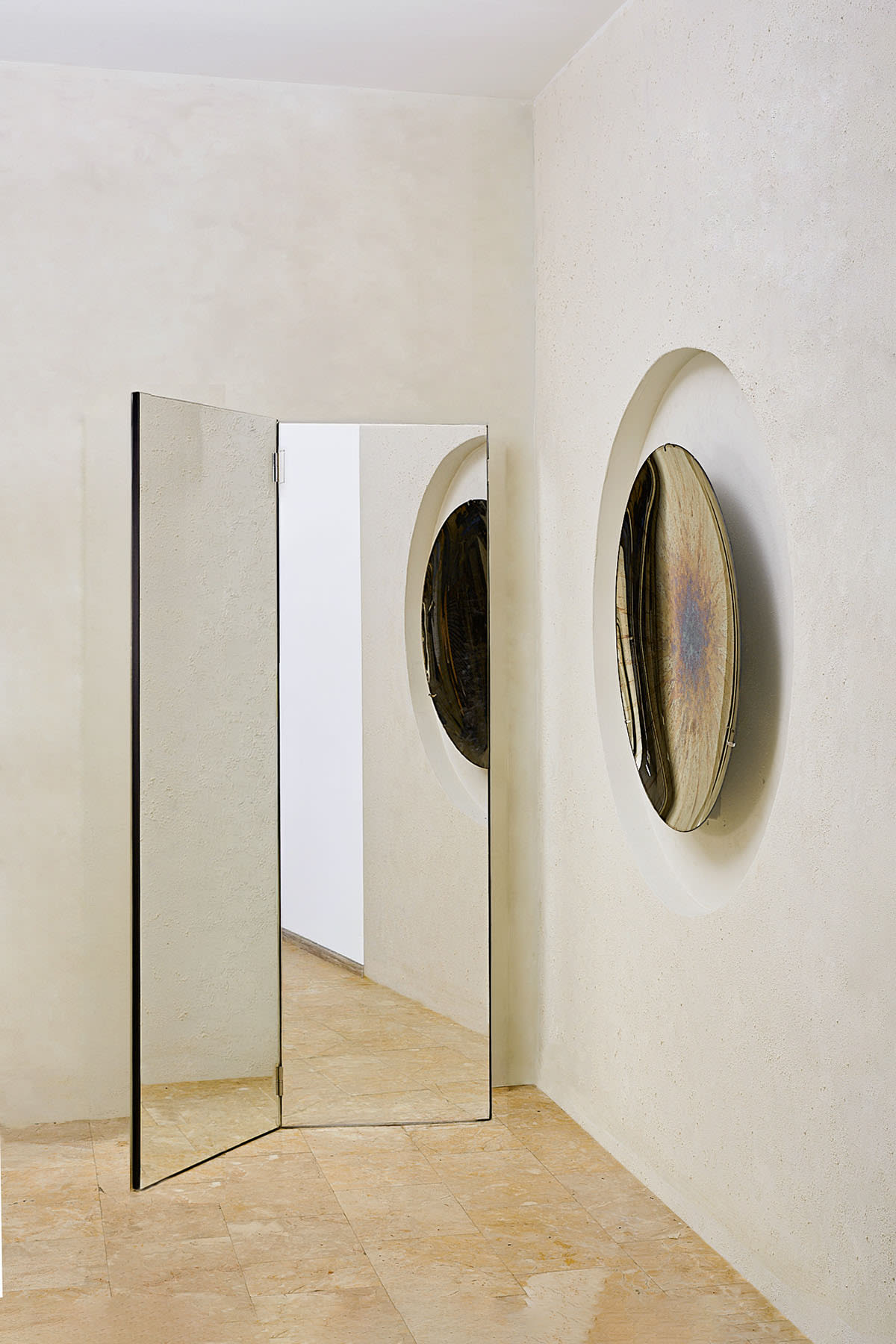 "The Paravan" Mirror Folding Screen II — detail view