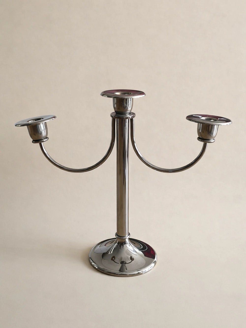 80s WMF Art Nouveau 3-Arm Candelabra — detail view