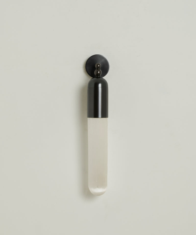 "SELENE" Wall Sconce in dark bronze and Selenite by MATLIGHT Milano | The Oblist