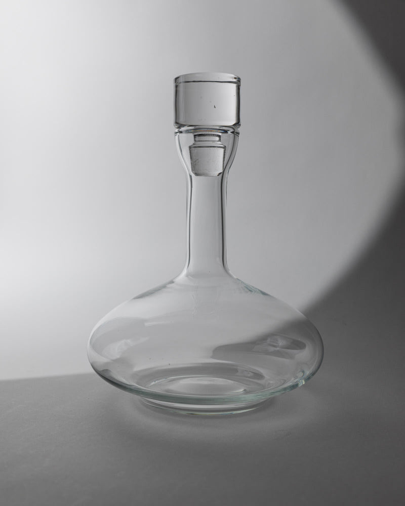 Vintage 1980s Glass Decanter by Bottega Jacobs | The Oblist — clear glass, classic design