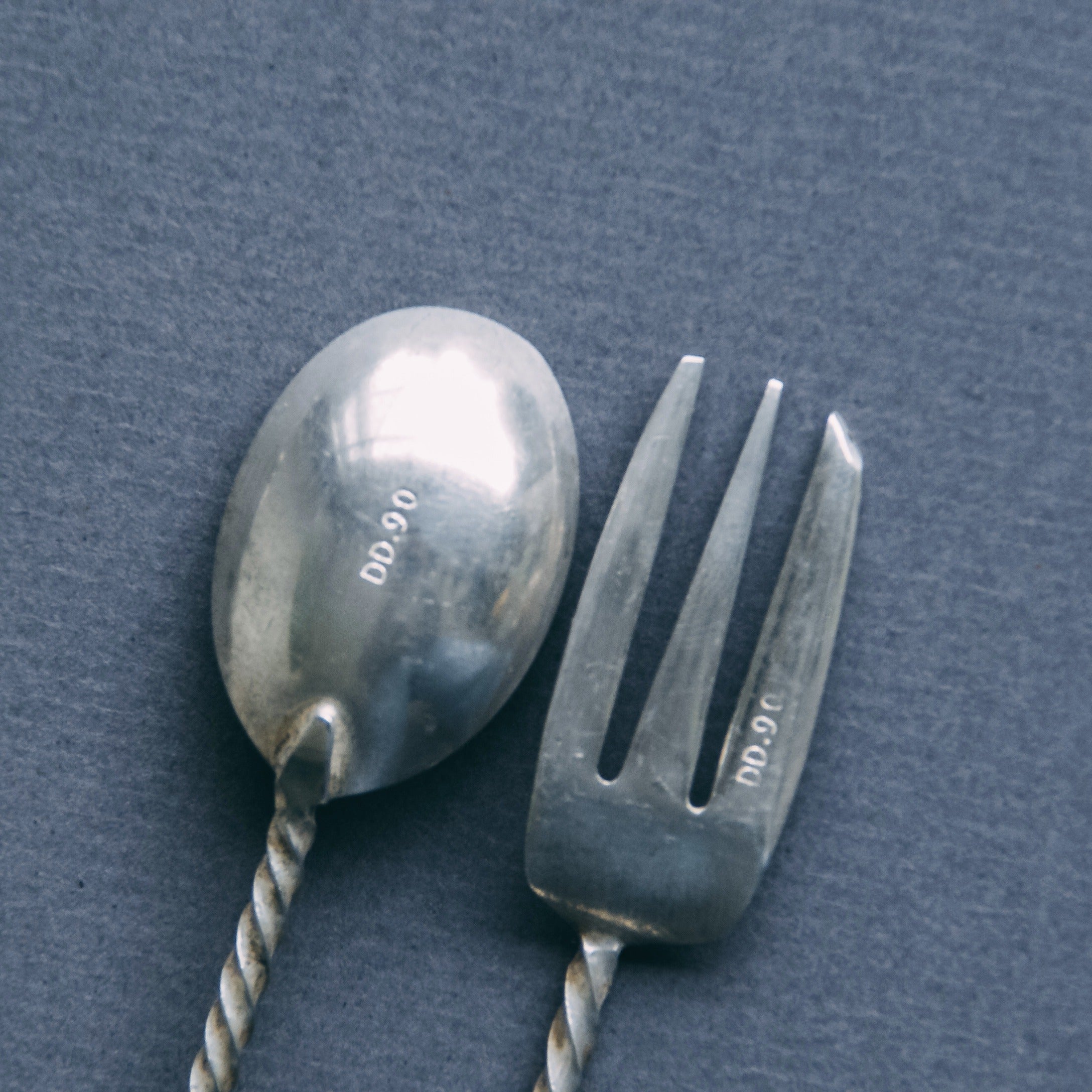 Silver Plated Forks & Spoons (set of 5) — in context