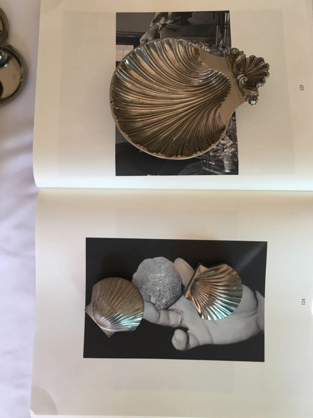 Vintage Silver-Plated Shell Dish (England) — close-up
