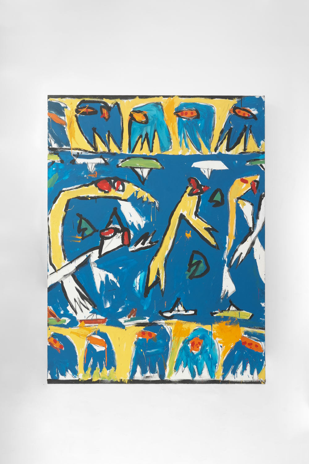 Composition - Set of Four Painted Canvases — detail view