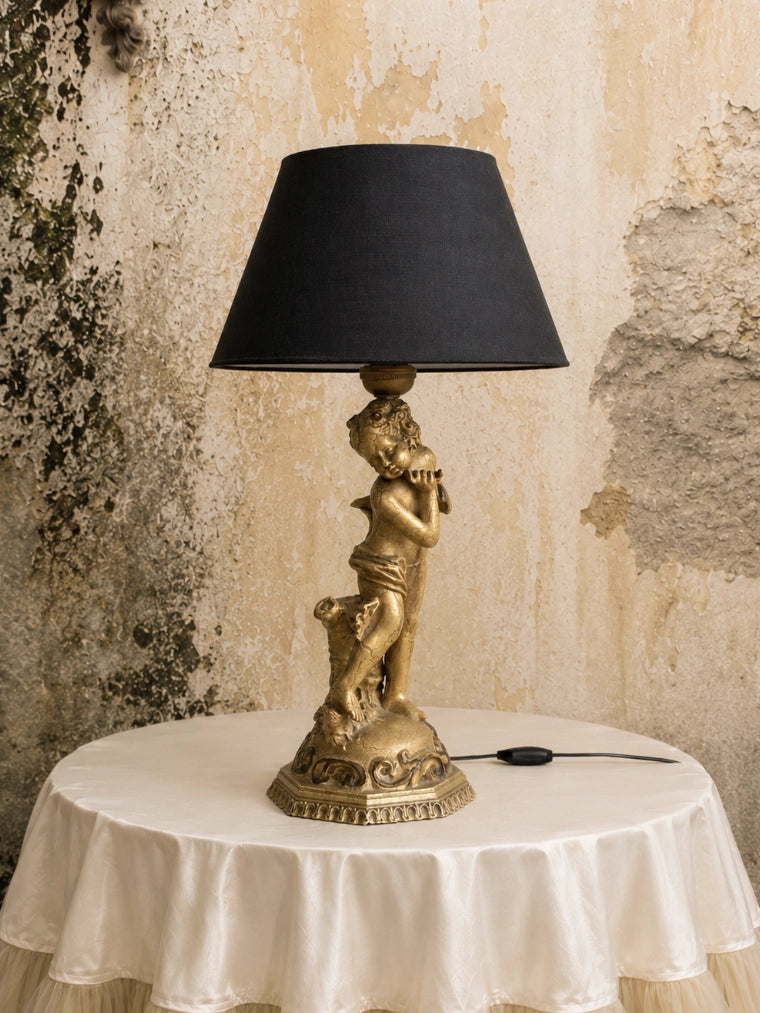 1950s Antique Italian Ornamental Putto Lamp by Blisse | The Oblist