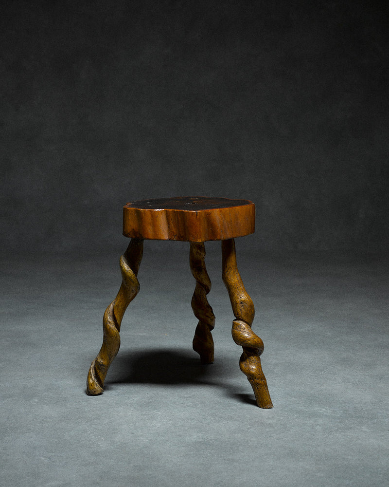Small Tripod Stool by monica monaco | The Oblist — handcrafted wood, natural finish