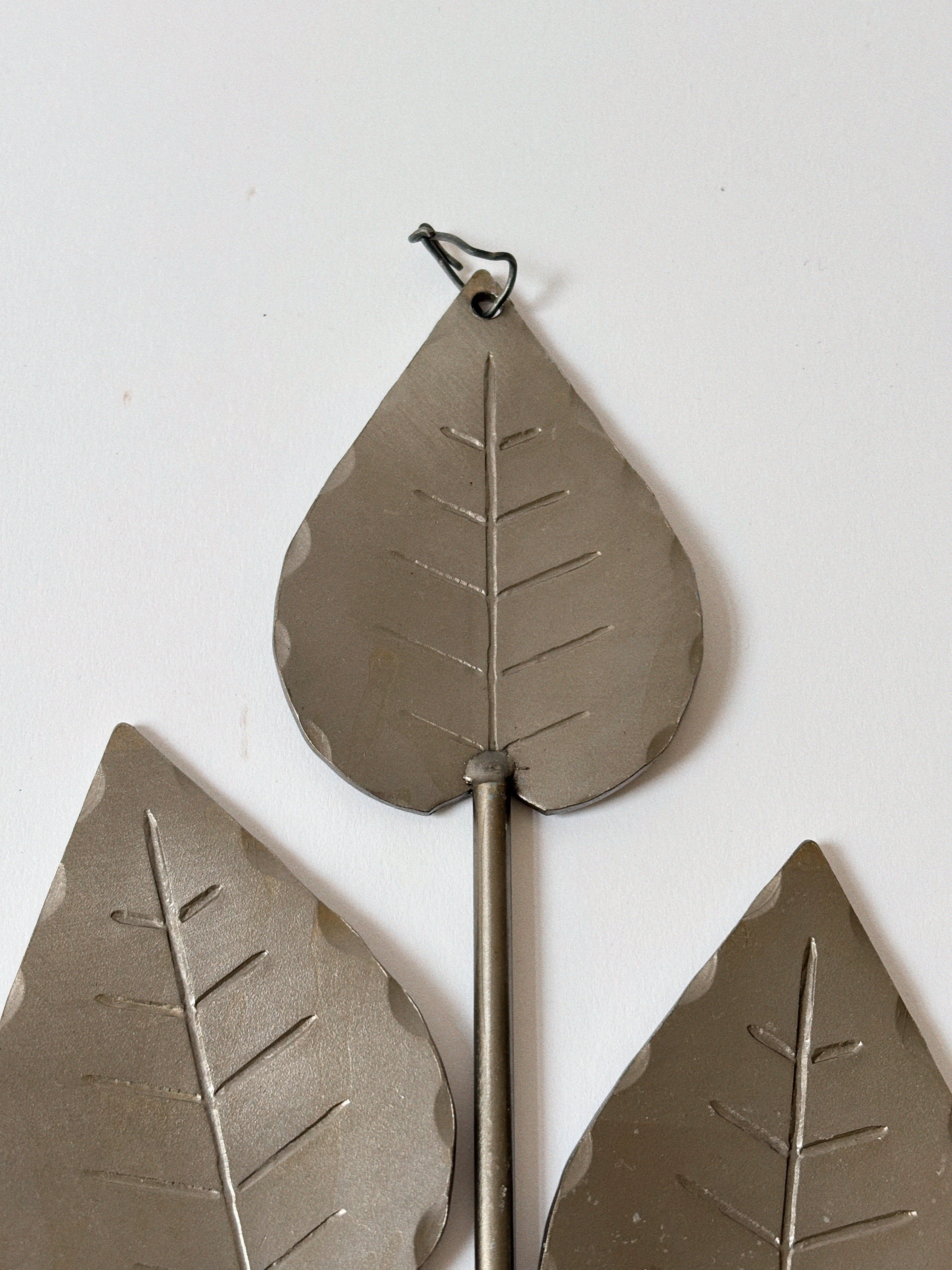 Metal Wall Candleholders, Sweden — close-up