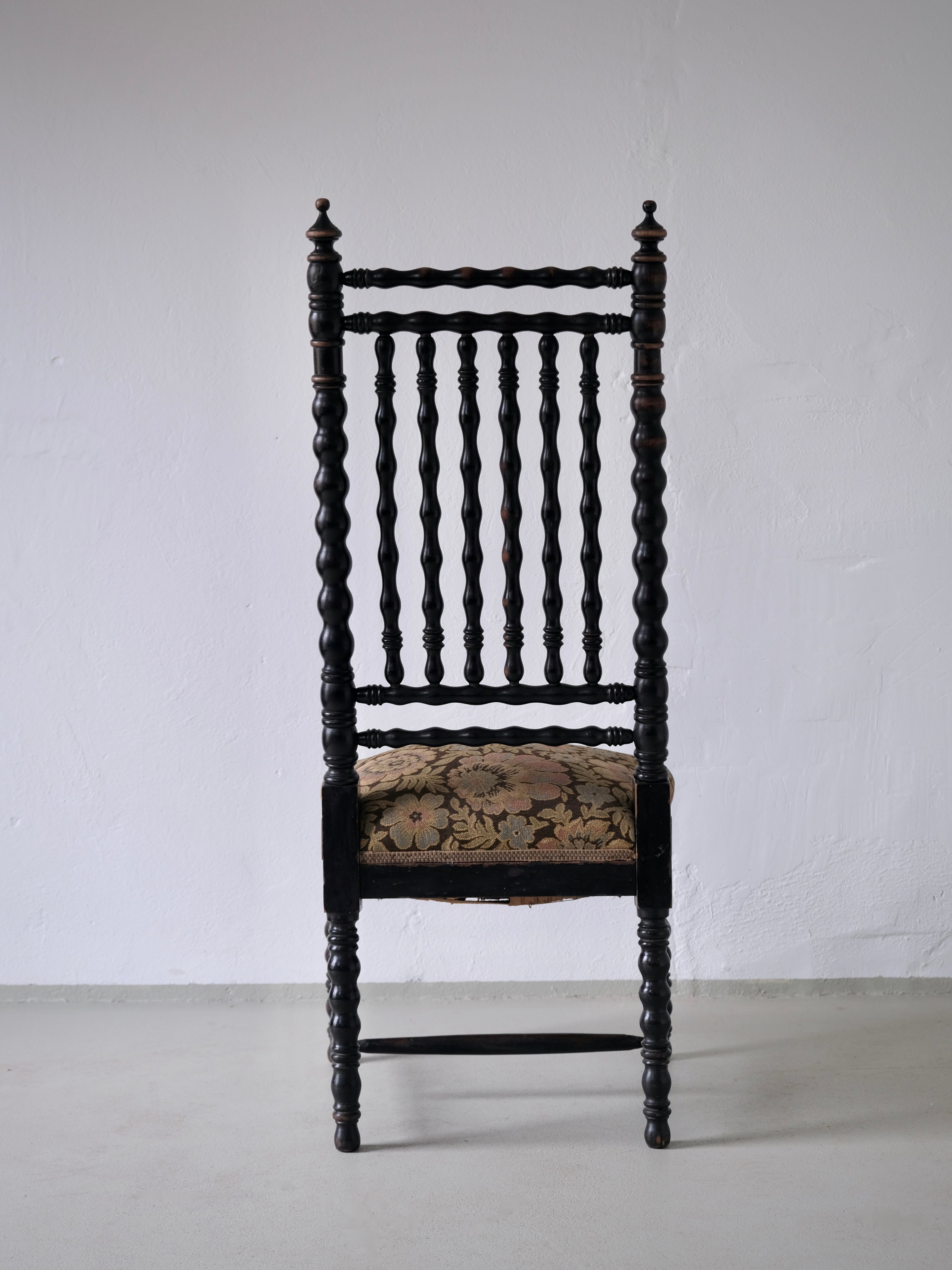 Chaise à bobine en chêne, France, années 1850