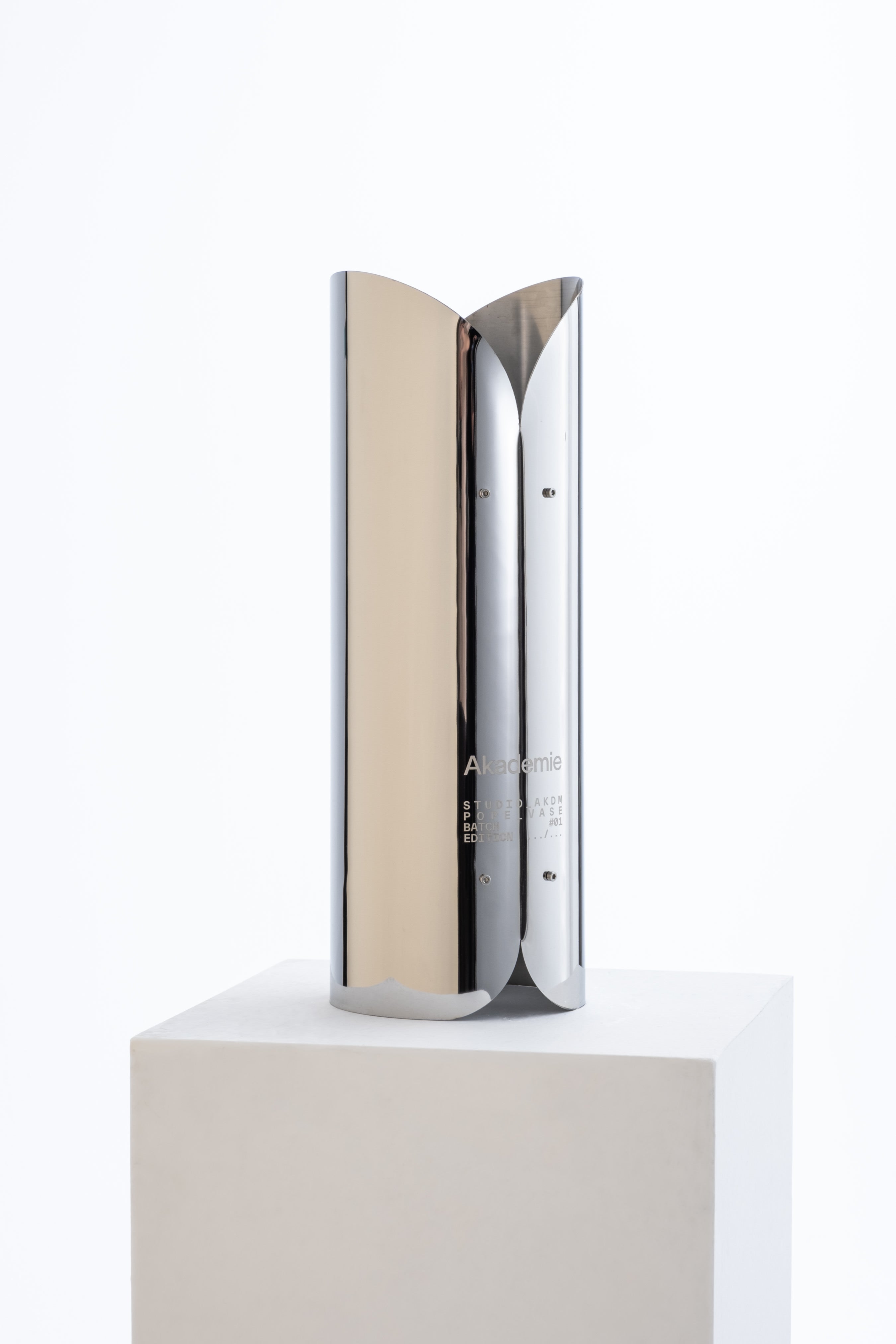 Pope Vase in Stainless Steel — detail view