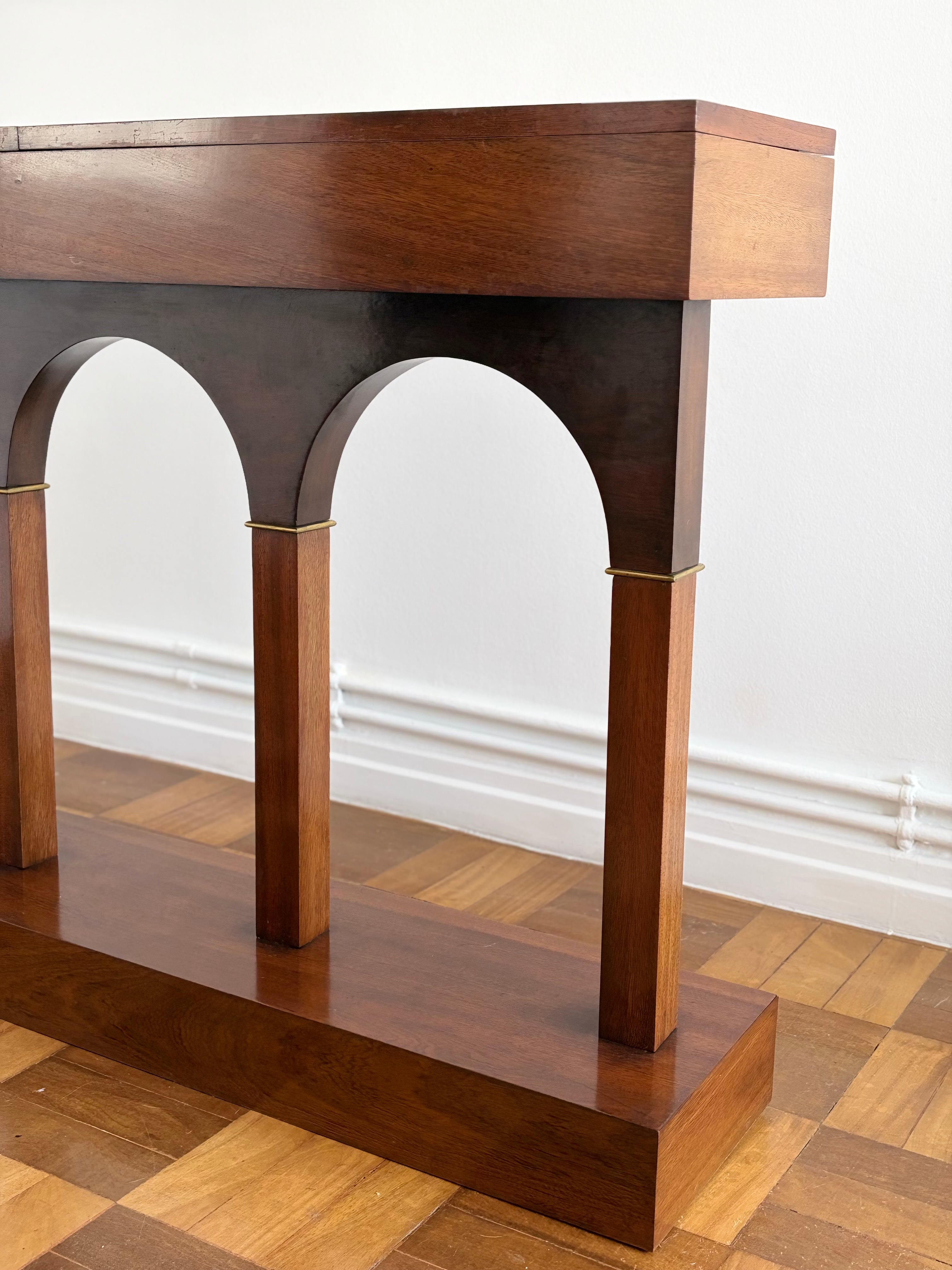 Sculptural Arcade Console, Italy, 1980s — detail view