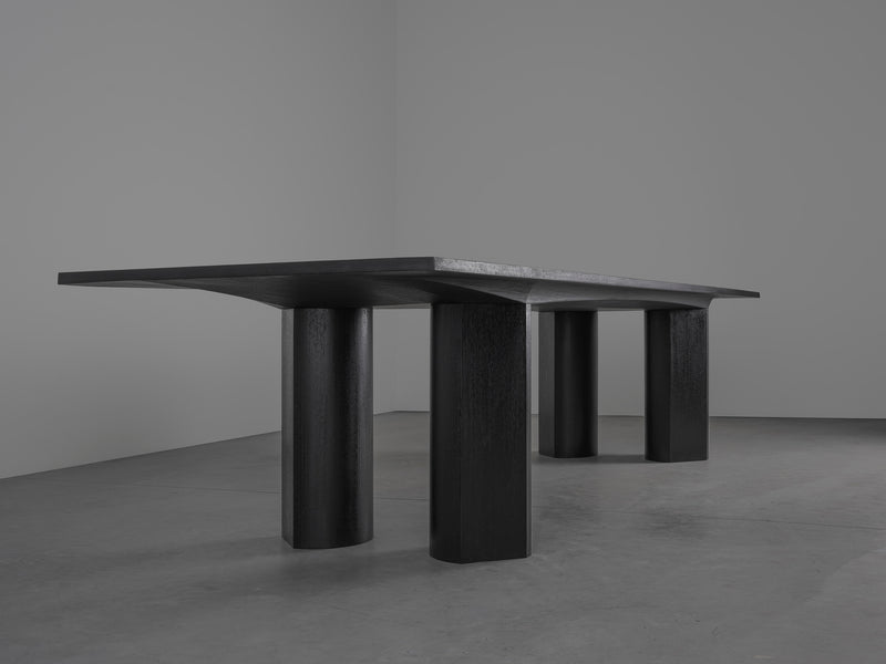 Corps - Dining Table — angled view highlighting black wooden legs