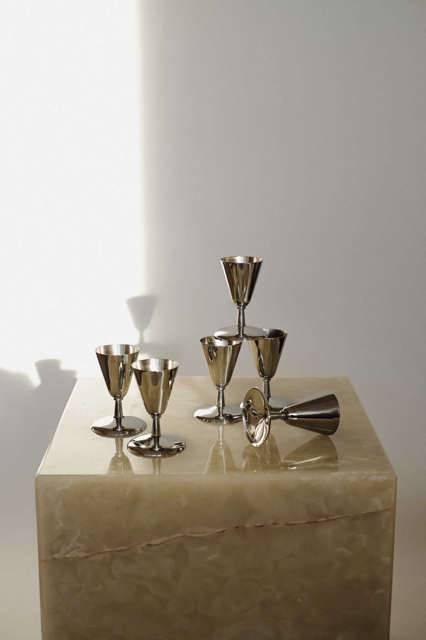 Set of 6 Coupes by septembre studios | The Oblist — polished metal finish
