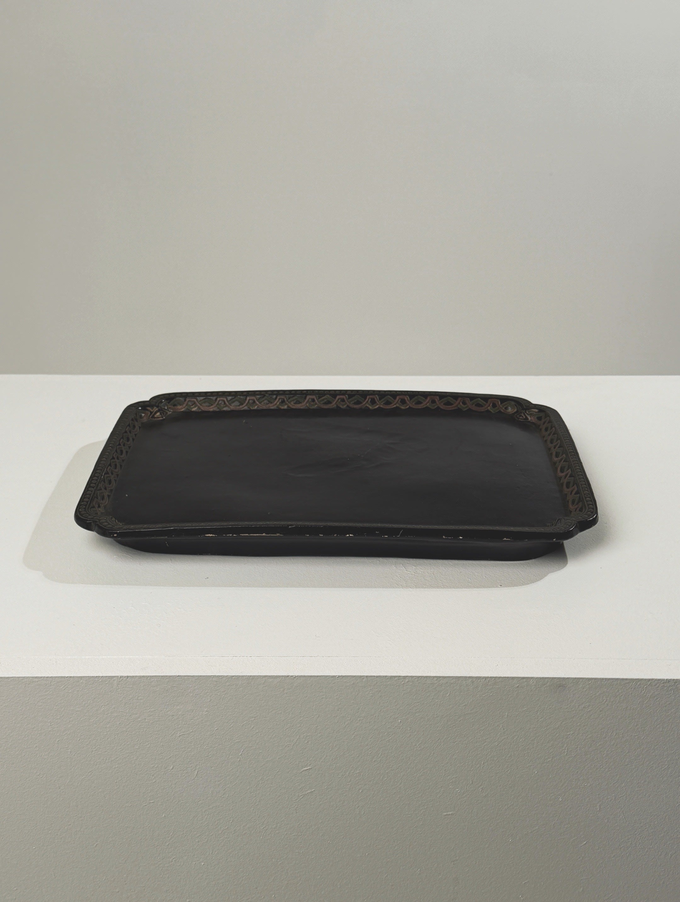 Rectangular Decorative Tray by Wilhelm Schiller & Sons, Bohemia, circa 1900.