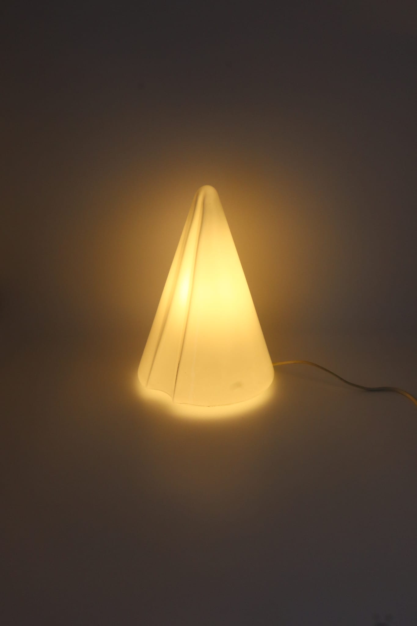 Vintage ‘Teepee’ Glass Table Lamp by SCE – France, 1980s by Forma Finds | The Oblist