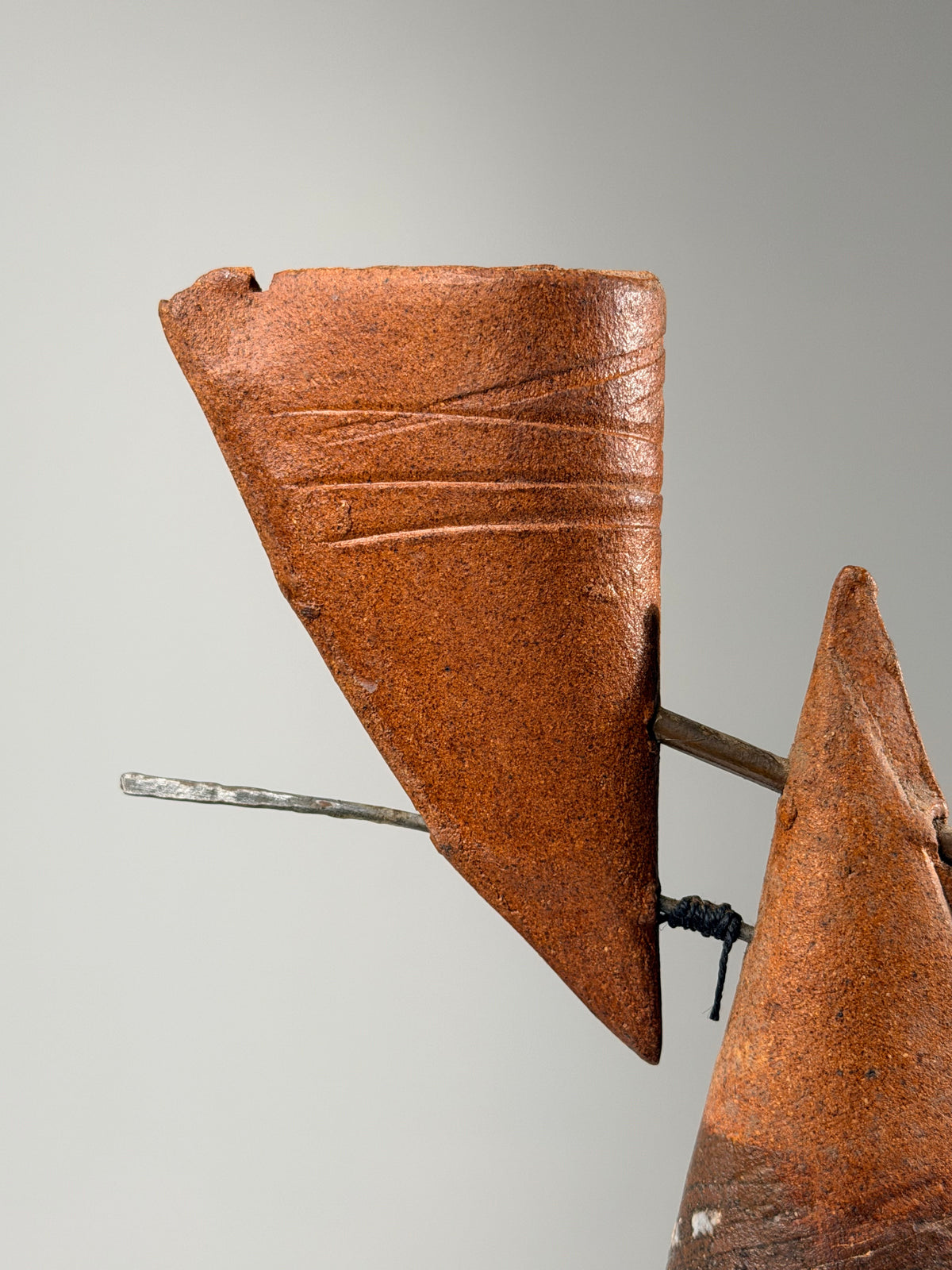Anthropomorphic stoneware sculpture, 1960 — detail view