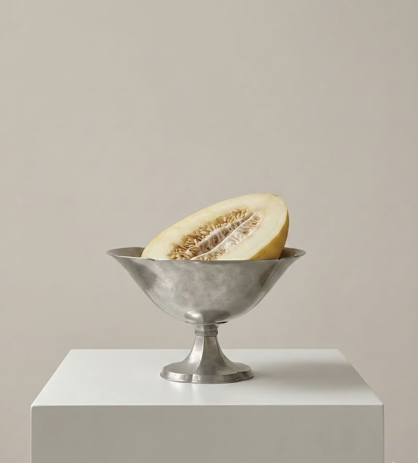 Footed Art Deco Bowl by Just Andersen — detail view