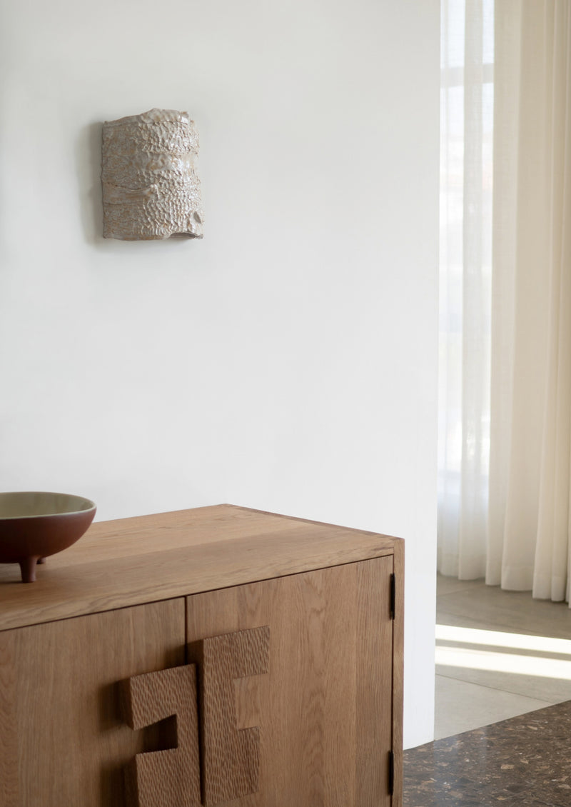 Casa Wall Light No3 — detail of textured surface on wall