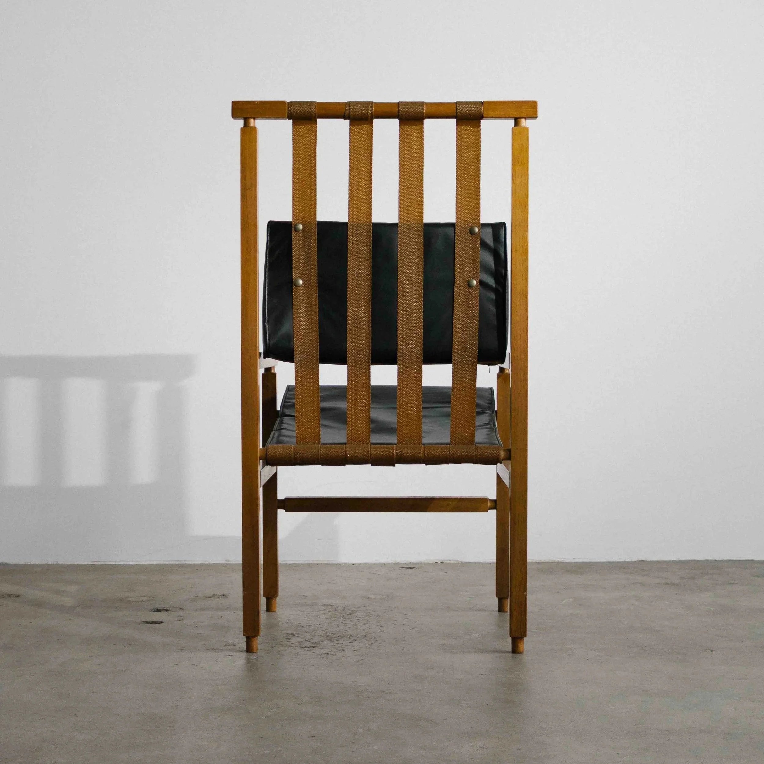 Architects Lounge Chair in Leather and Pine — alternate view