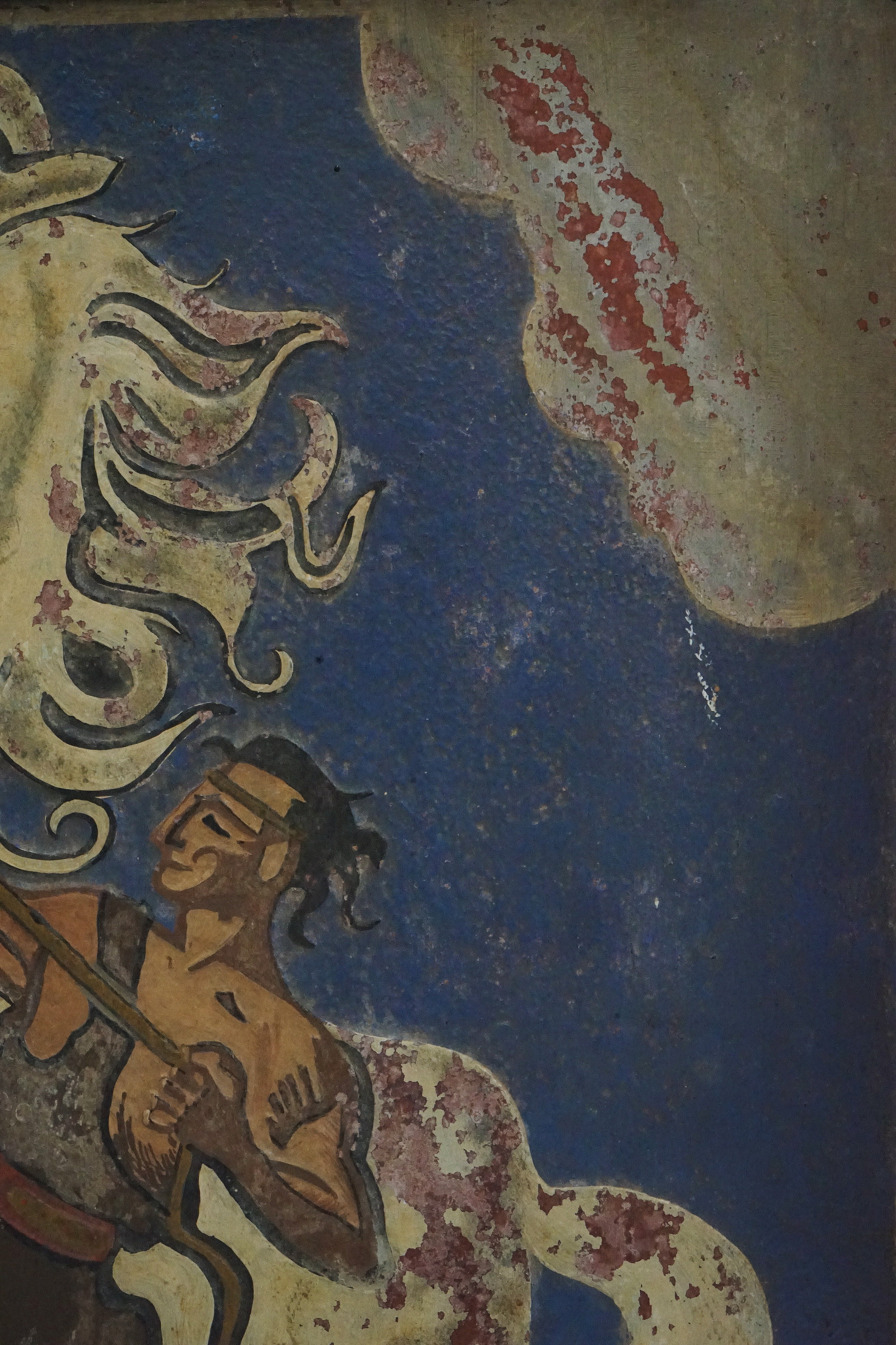 Amsterdam School Terracotta Plaque, c.1920–30 — side angle showing colorful painted details
