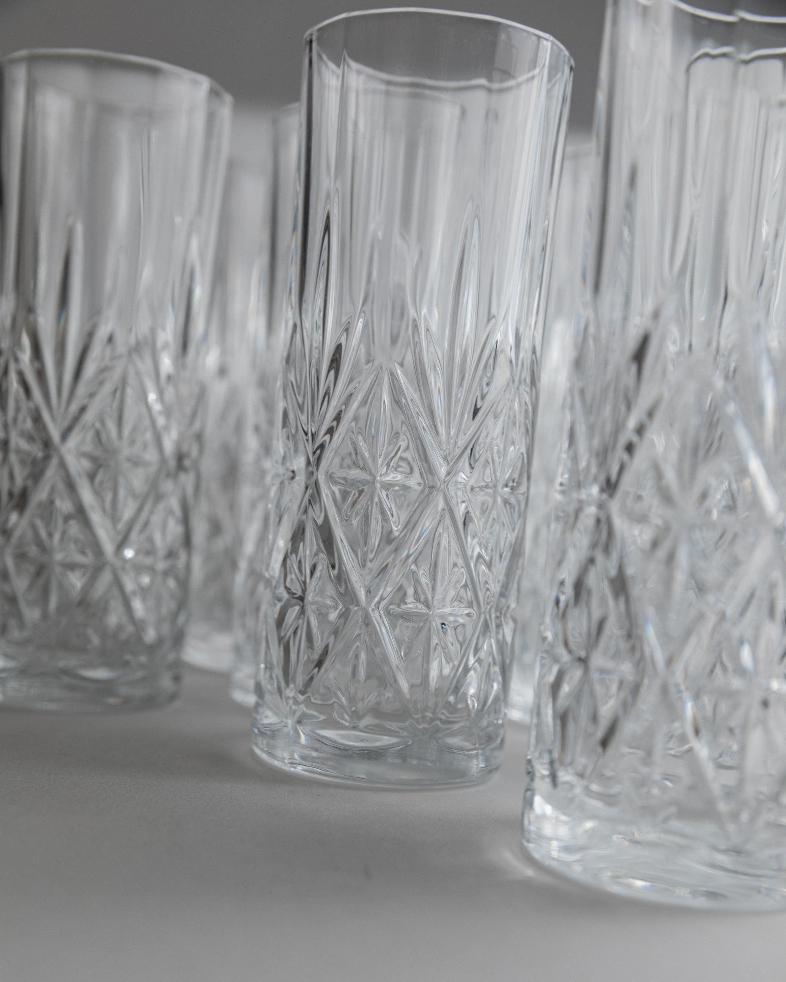 Ensemble de verres en cristal de 11, Italie années 1970