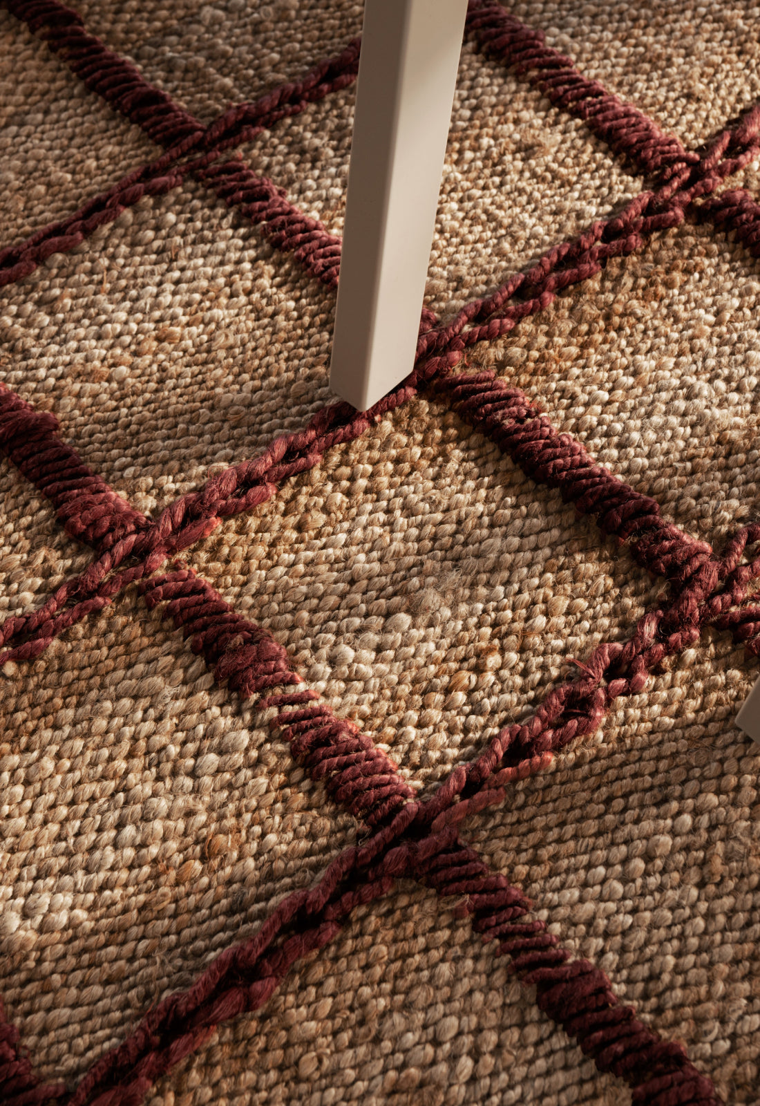 'Strata' Braided Jute Rug, Burgundy — alternate view