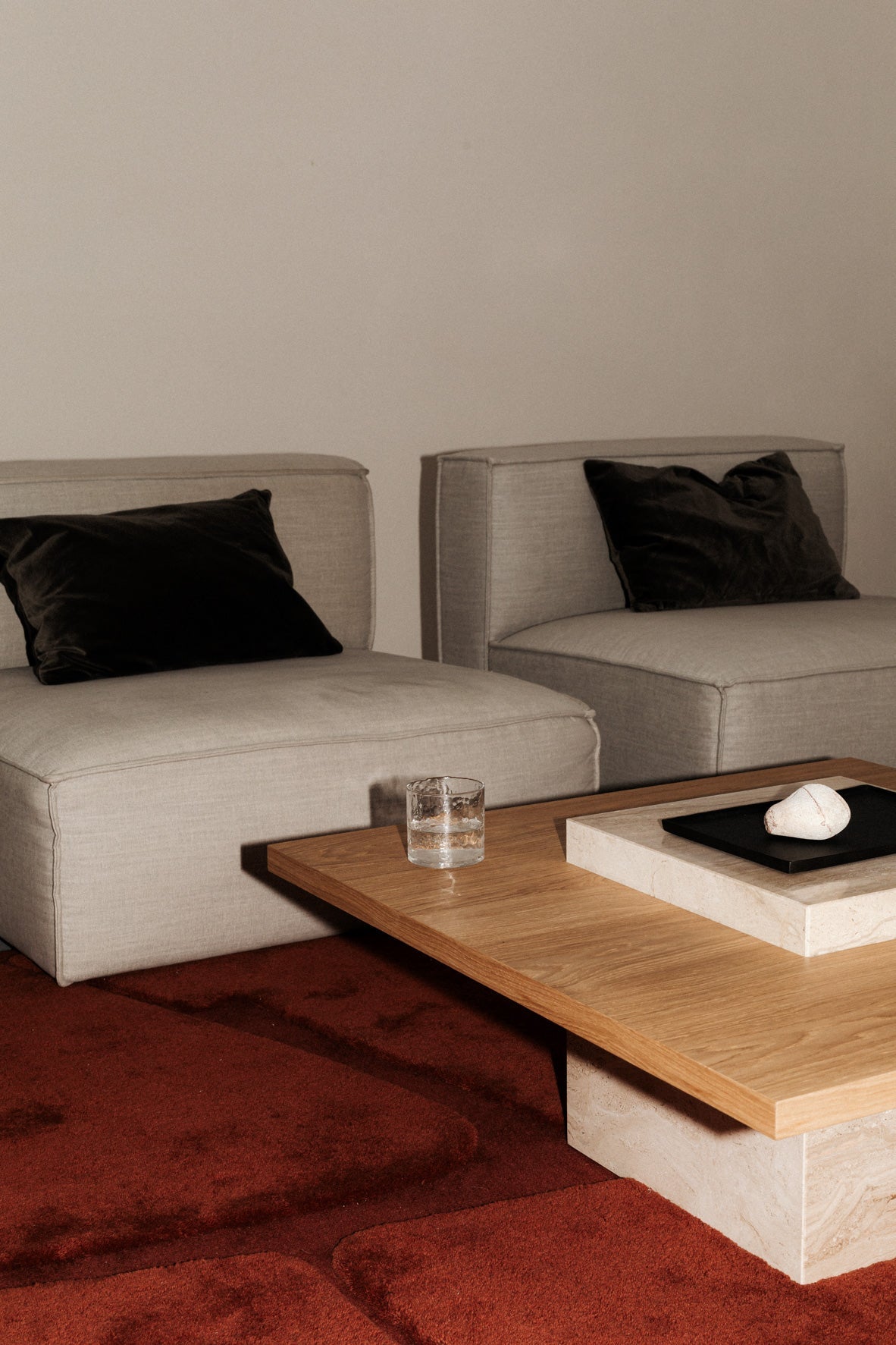 Contemporary BLOCK Coffee Table — lifestyle setting