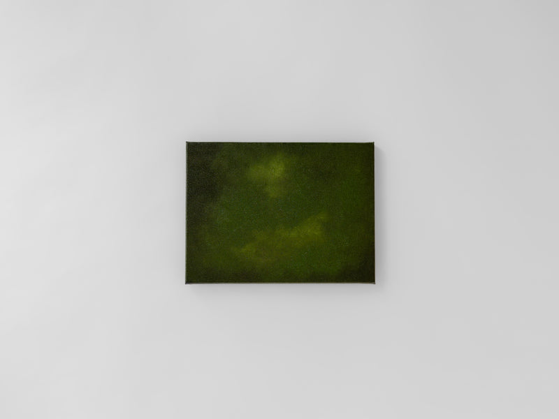 Oil painting by Aimée Adriaansen, Everlude III (2025) | The Oblist — green tones, contemporary design