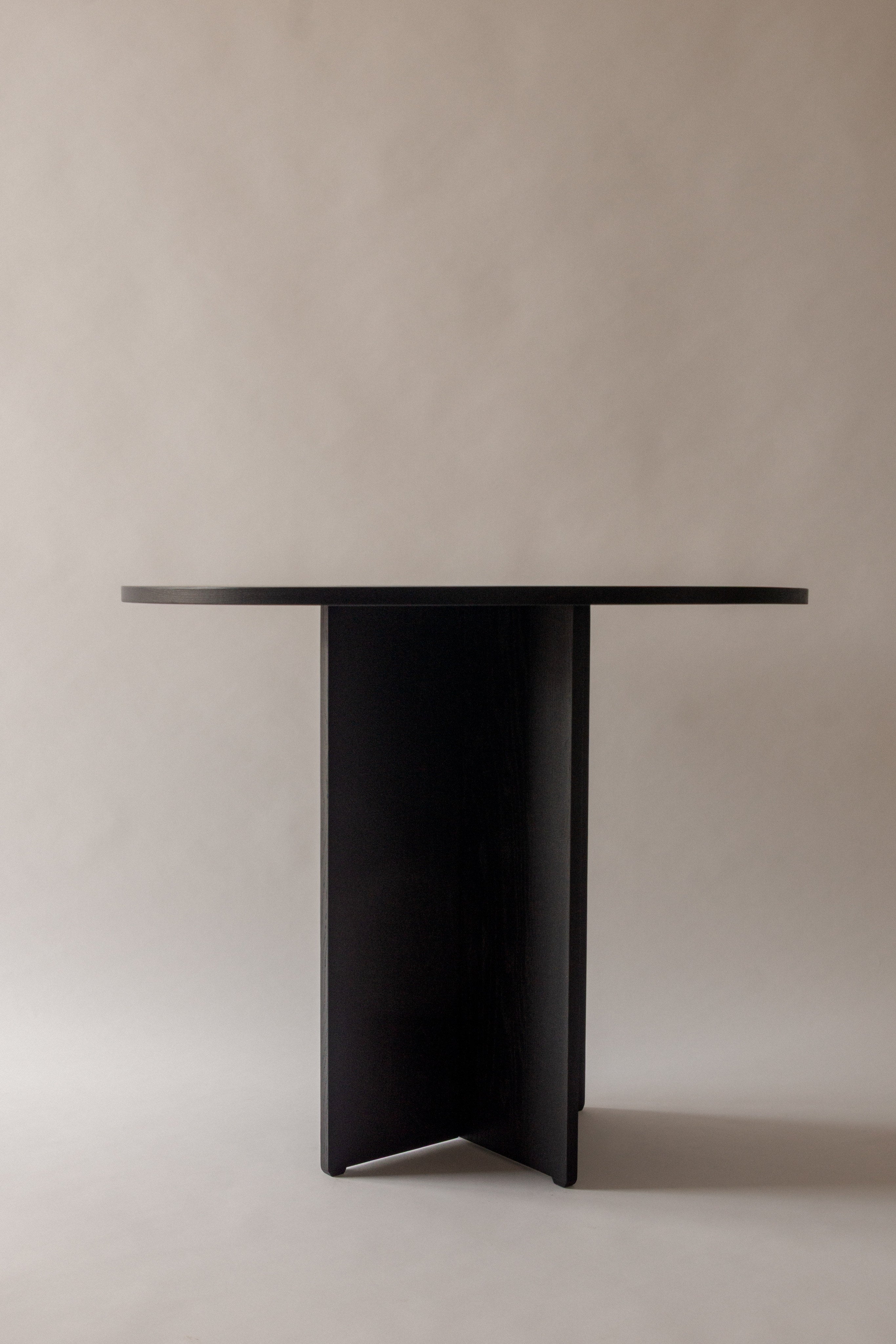 The Axis Table in Wood and Metal — detail view