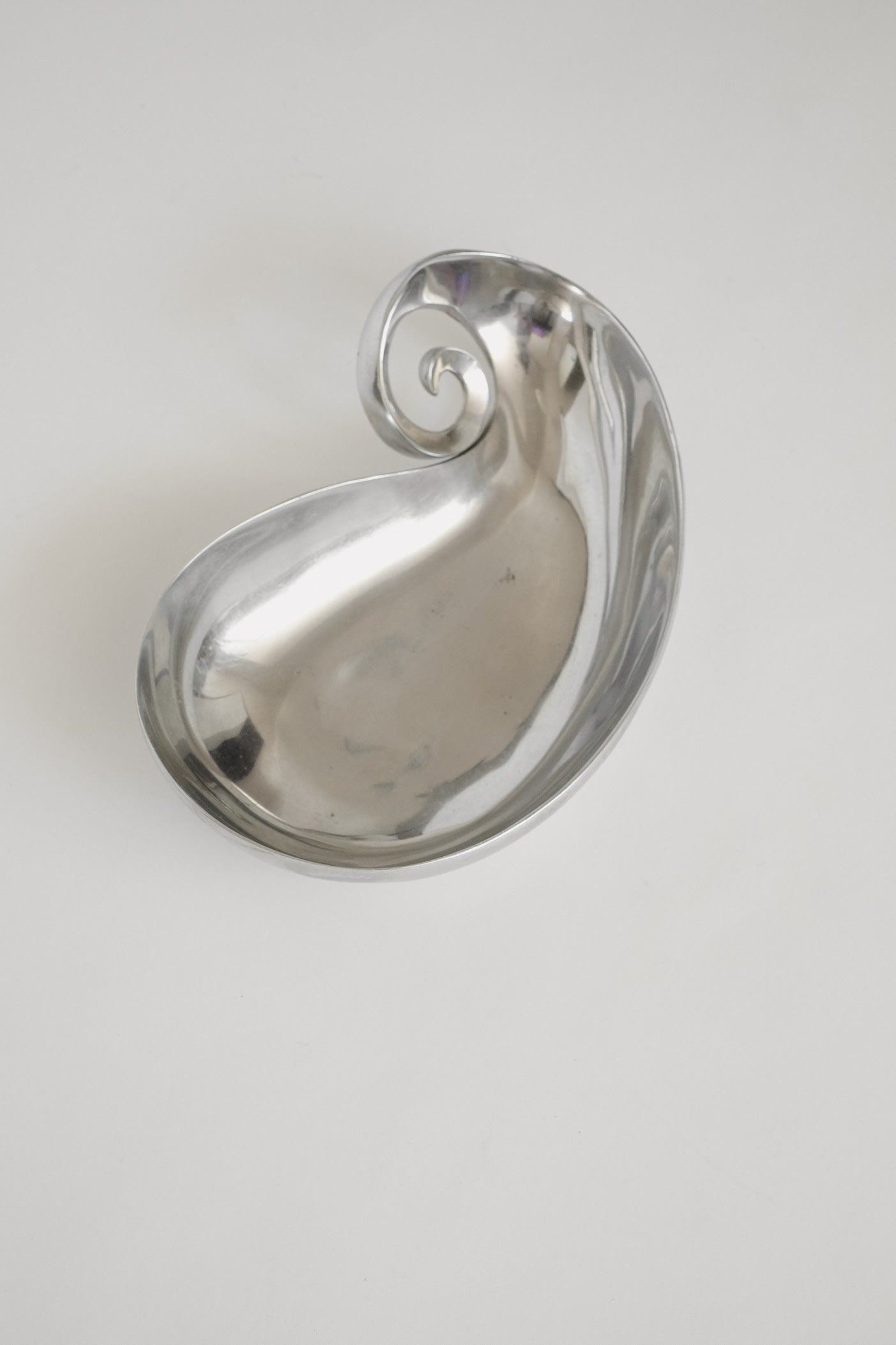 Elegant Aluminium Spiral Dish — detail view