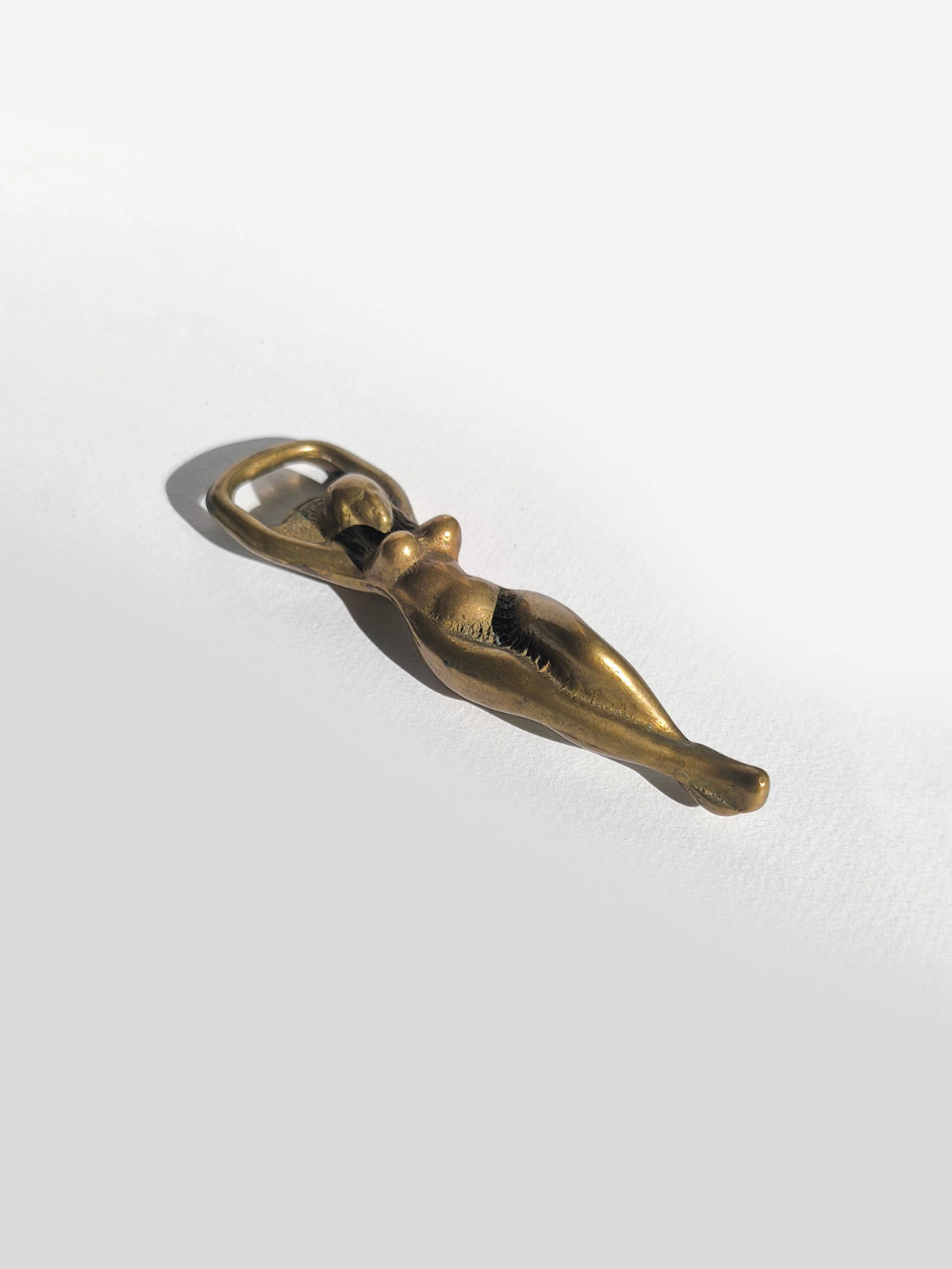 Woman Brass Bottle Opener — detail view