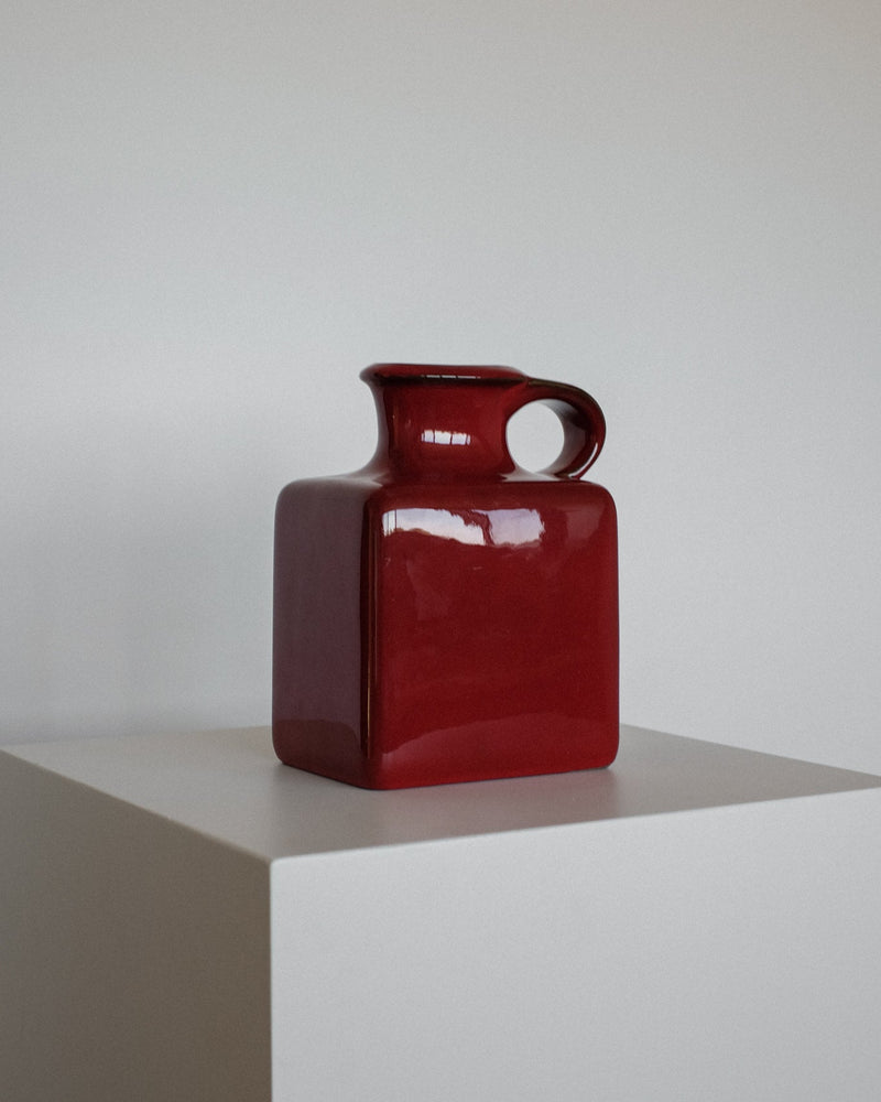 West German Mid-Century Ceramic Handle Vase by Gräflich Ortenburg by septembre studios | The Oblist