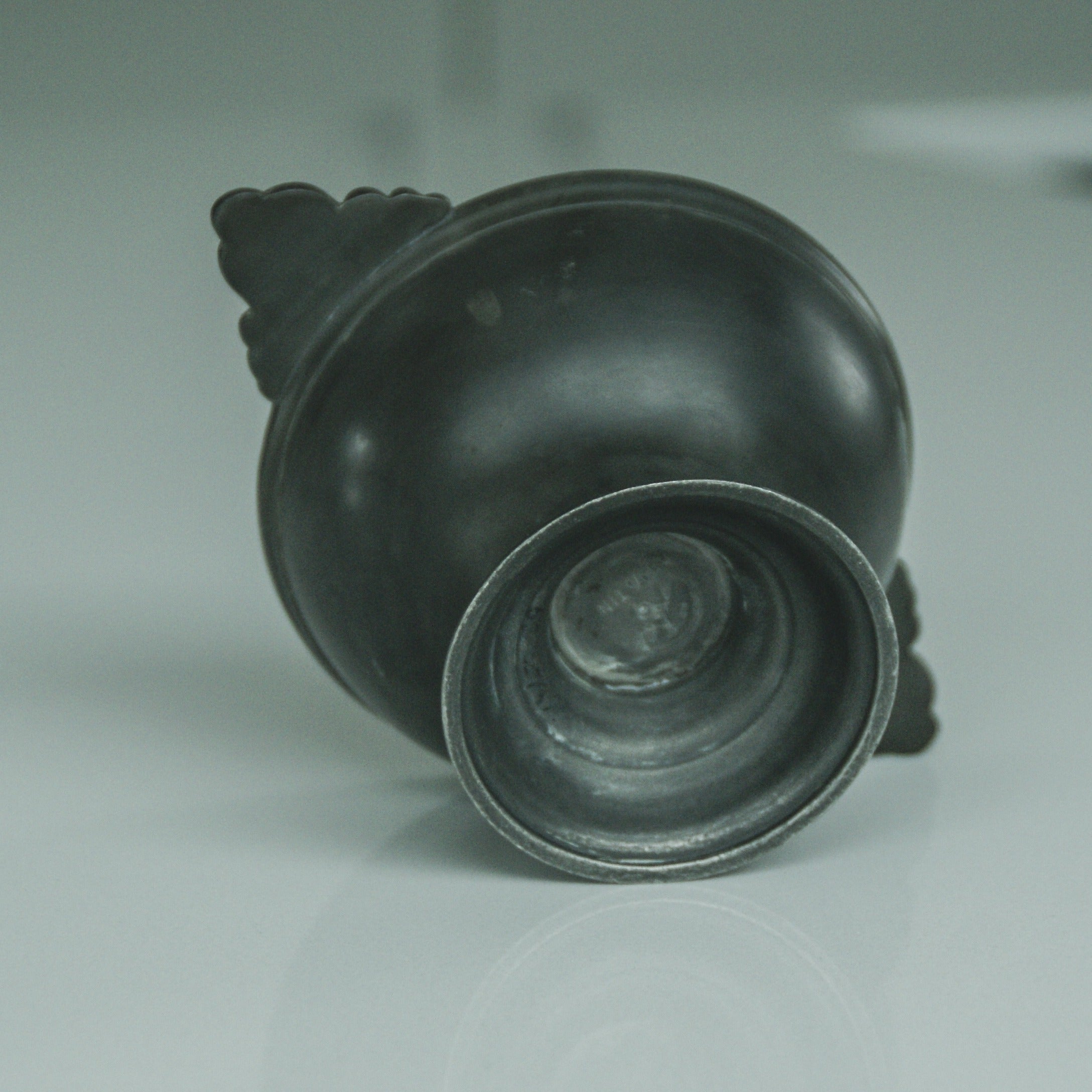 Small Pewter Brandy Bowl — close-up