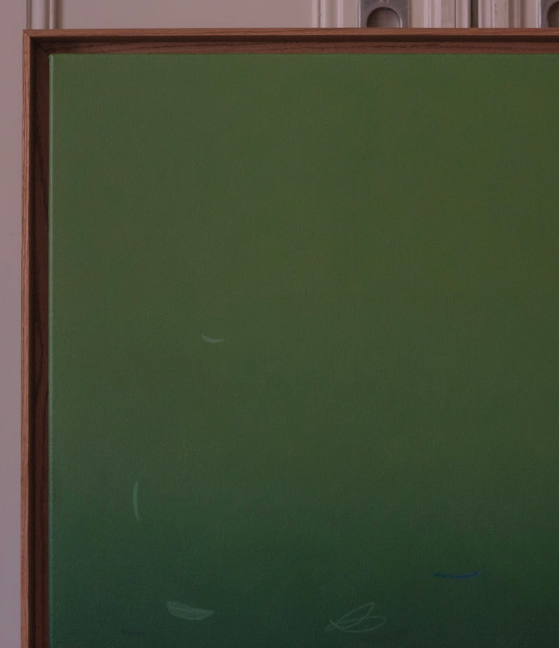 Within Canopy #2 Painting — close-up of green gradient texture
