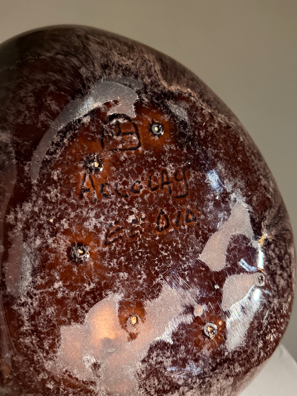 A large ceramic bowl by the potters of Accolay, France, 1960 — in context