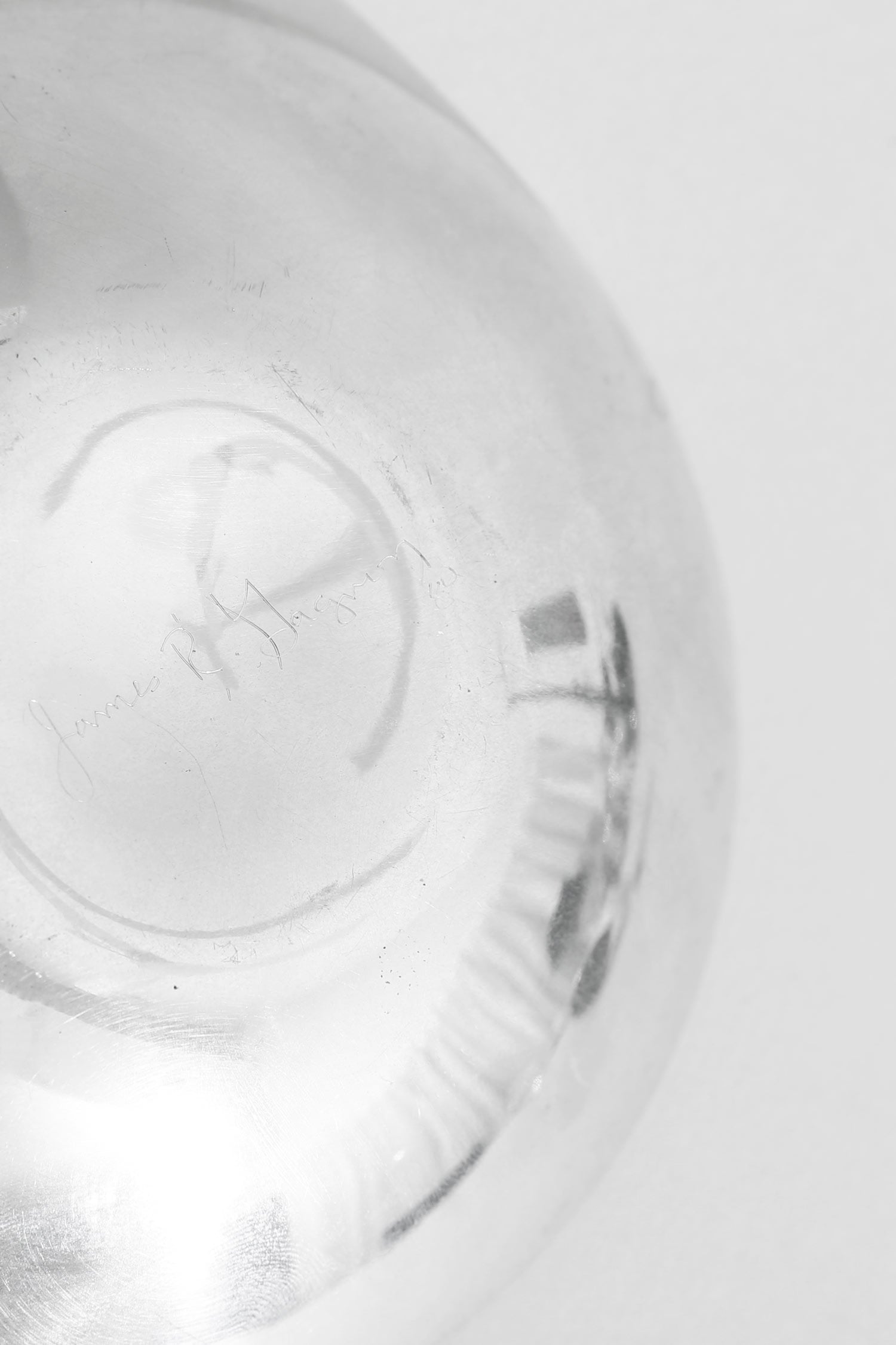 Sculptural Chrome Dish and Spoon — side angle