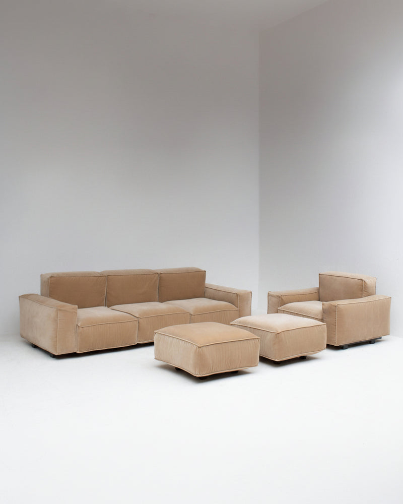 Marenco Marechiaro Modular Sofa Set for Arflex by Malata Antwerp | The Oblist — beige fabric upholstery