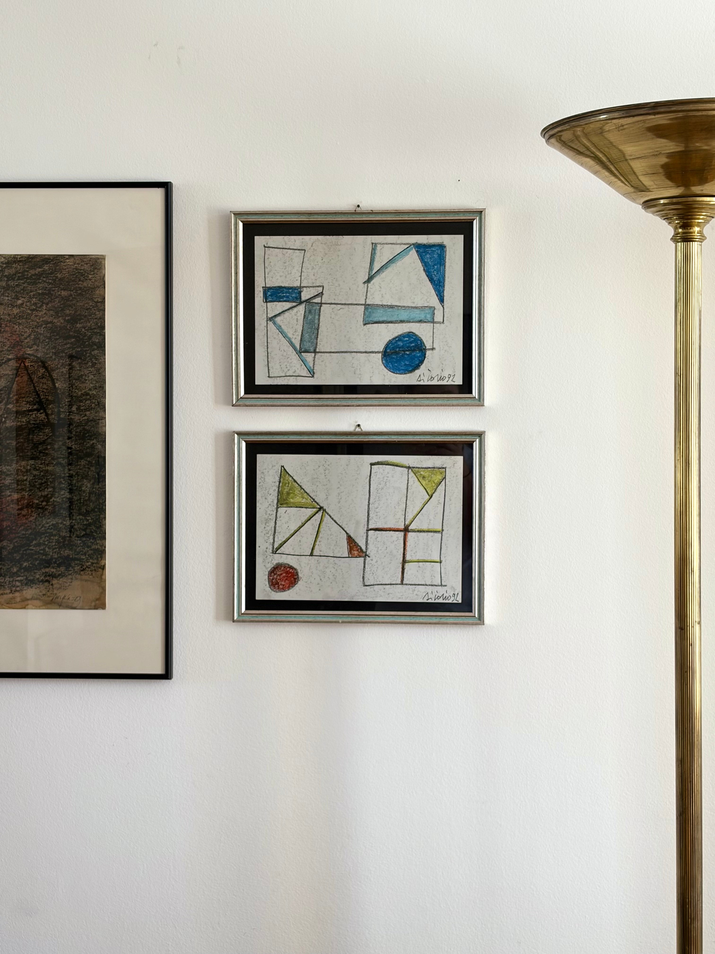 Pair of Spatial Compositions, Mario Di Iorio (1958–1999), Italy, 1992 — detail view
