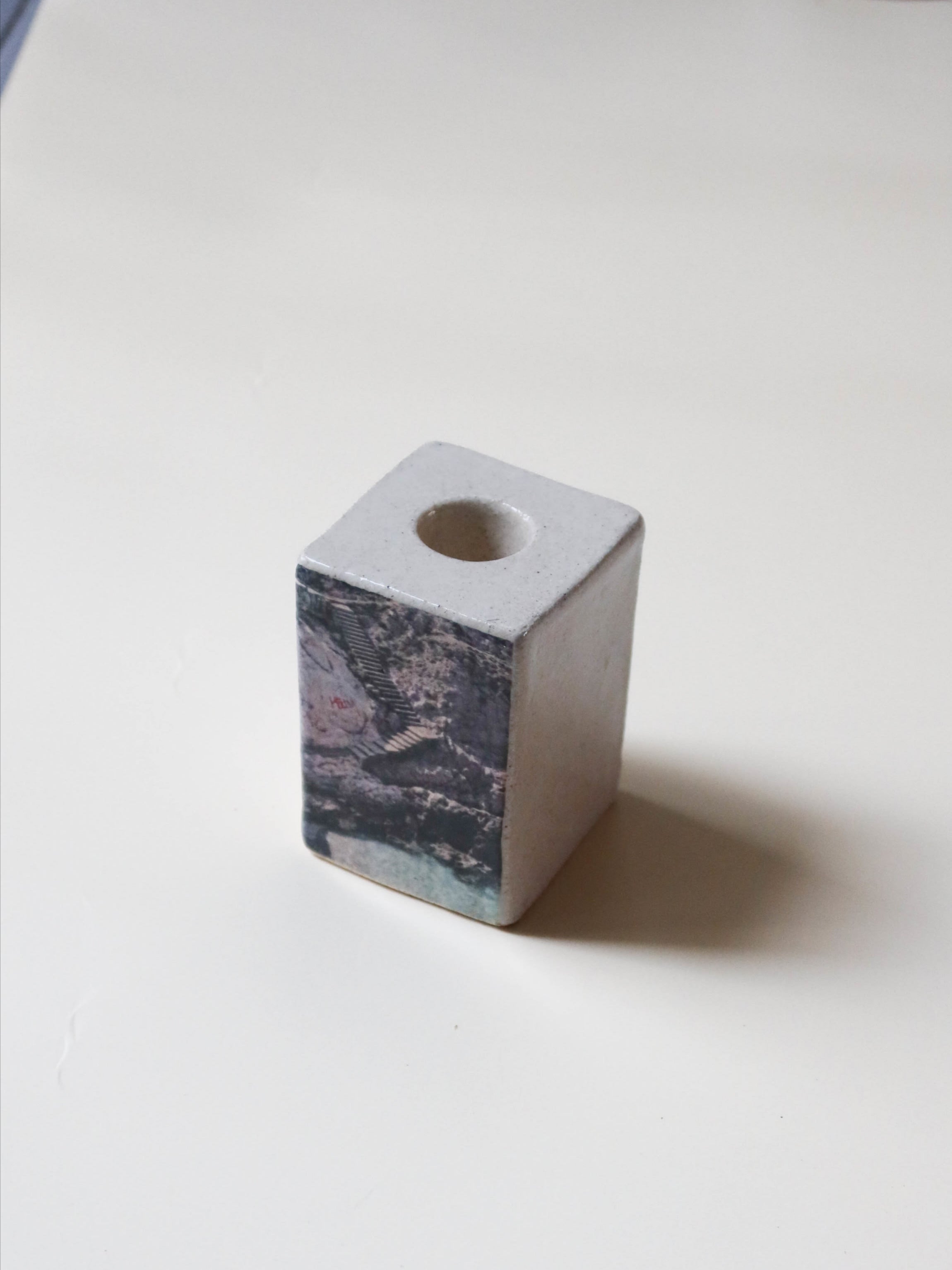 Photographic Candle Holder - Marseille Calanque — side angle