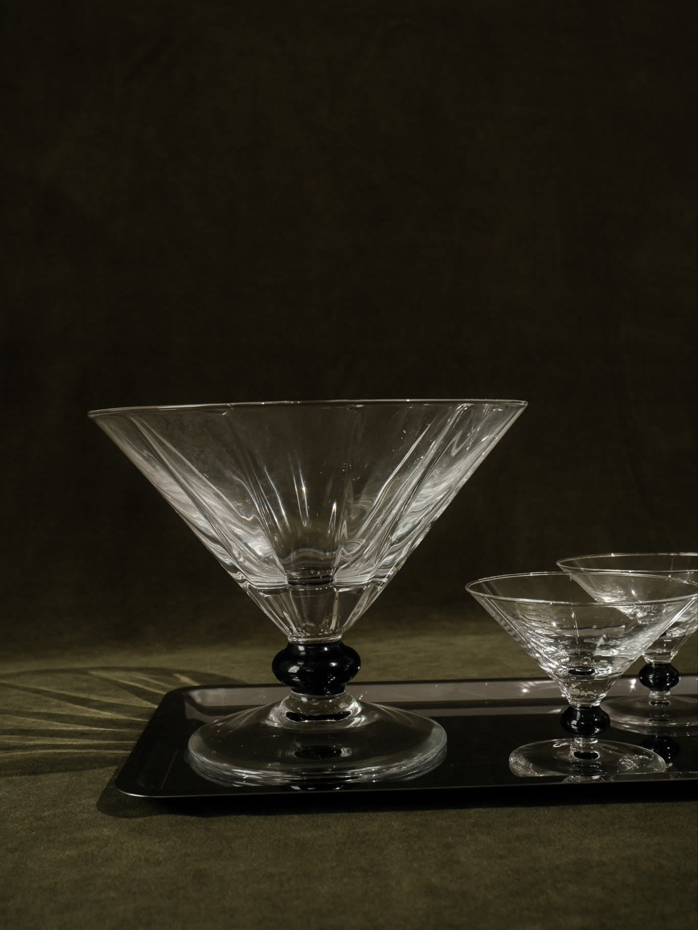 Crystal Serving Bowl and Coupe Set (4 pieces) — lifestyle setting