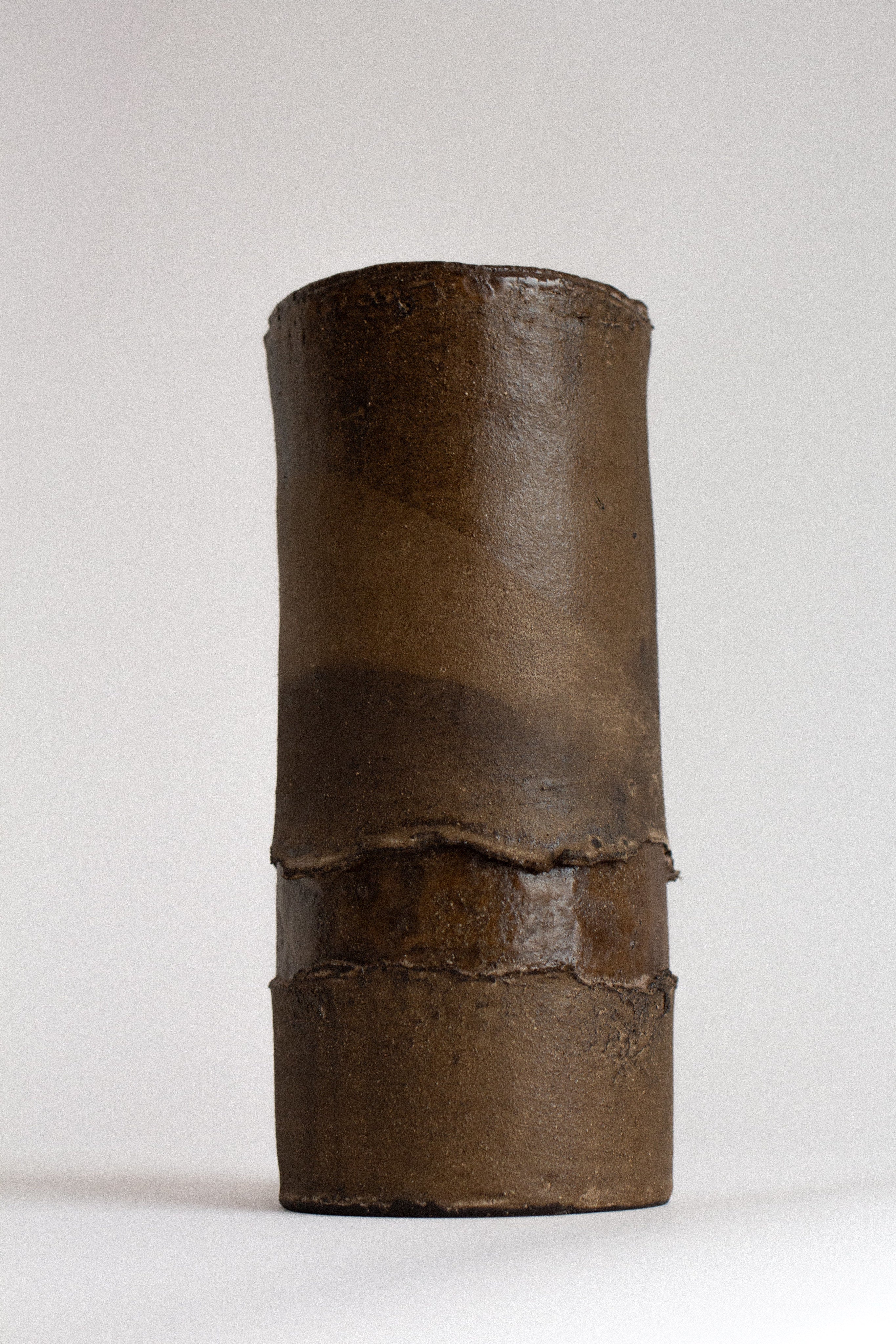 Hand-Built Stoneware Vase — side angle