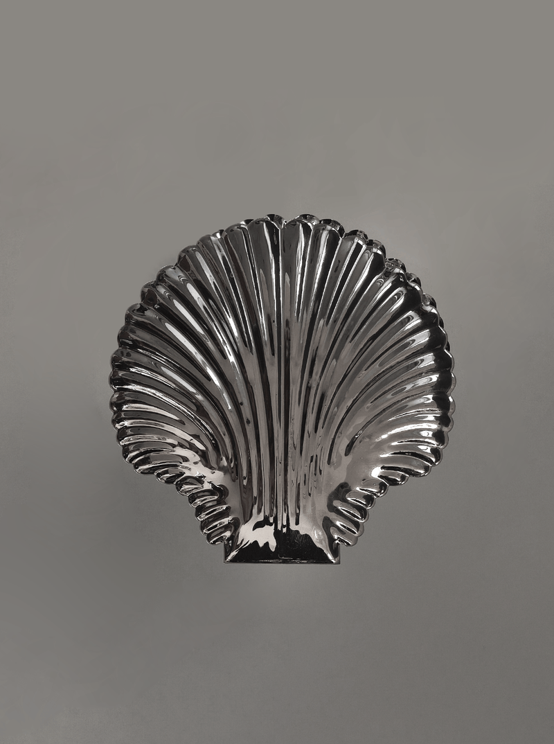 Shell Vide-poche by Les Objoies | The Oblist — handcrafted ceramic, glossy black finish