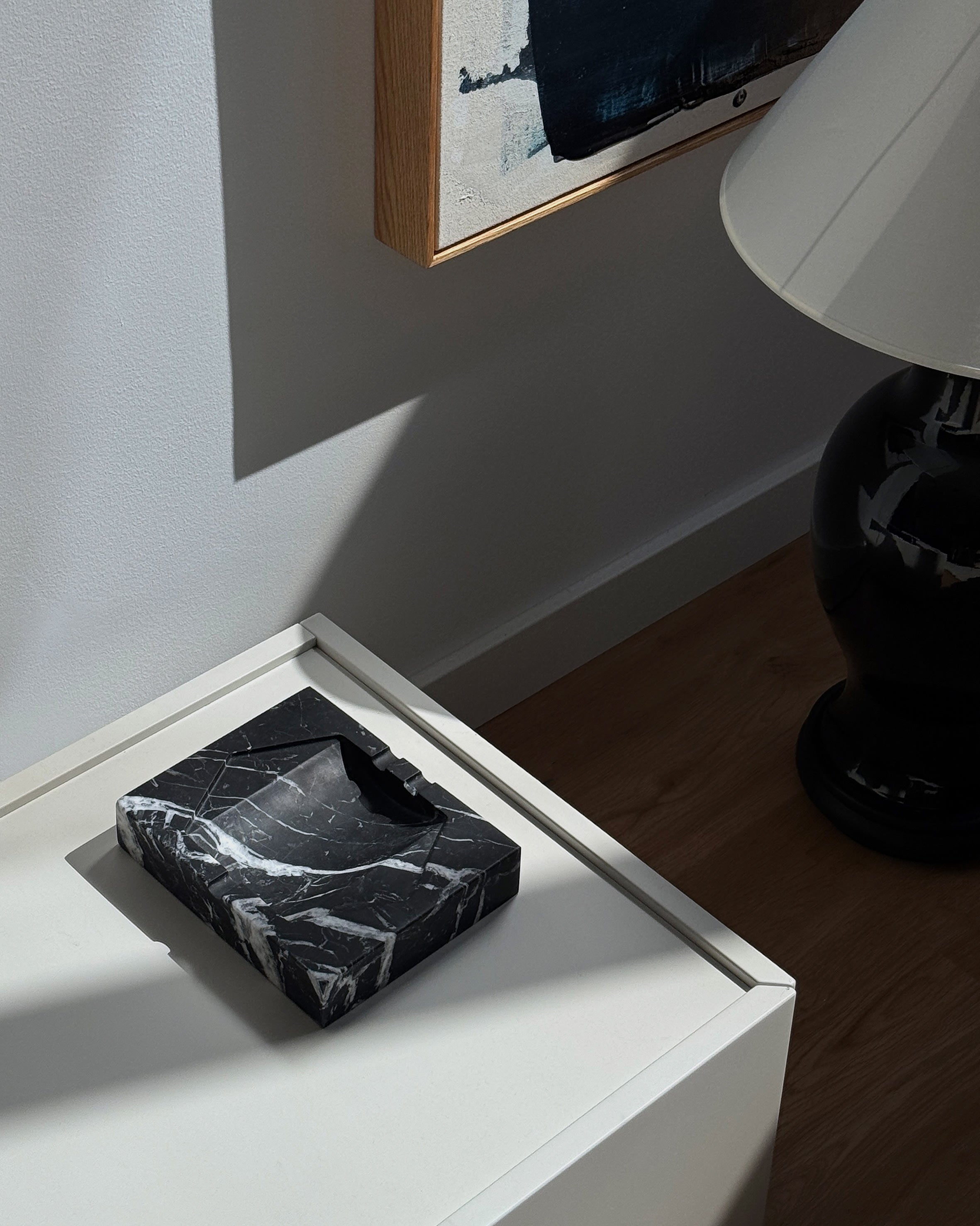Ame IV Marble Ashtray — side angle
