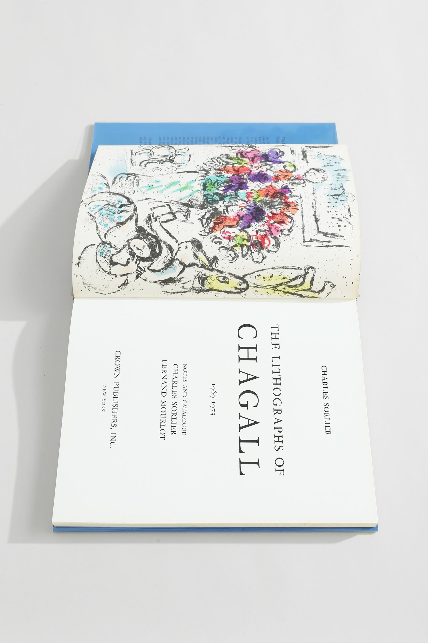 Chagall Lithographs IV Book — open view showing colorful illustrations