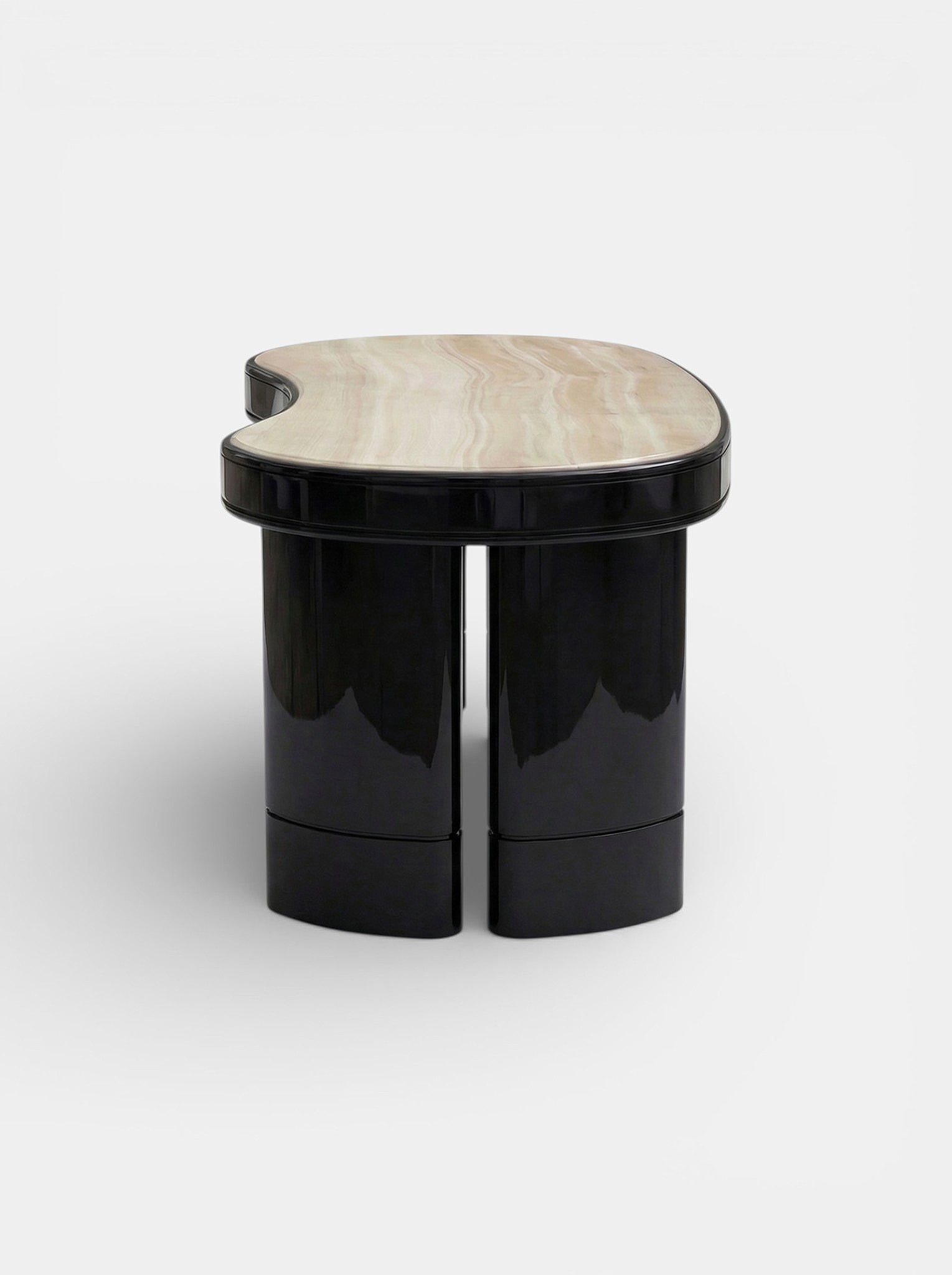 Nicola Black And Ivory Onyx Desk — alternate view