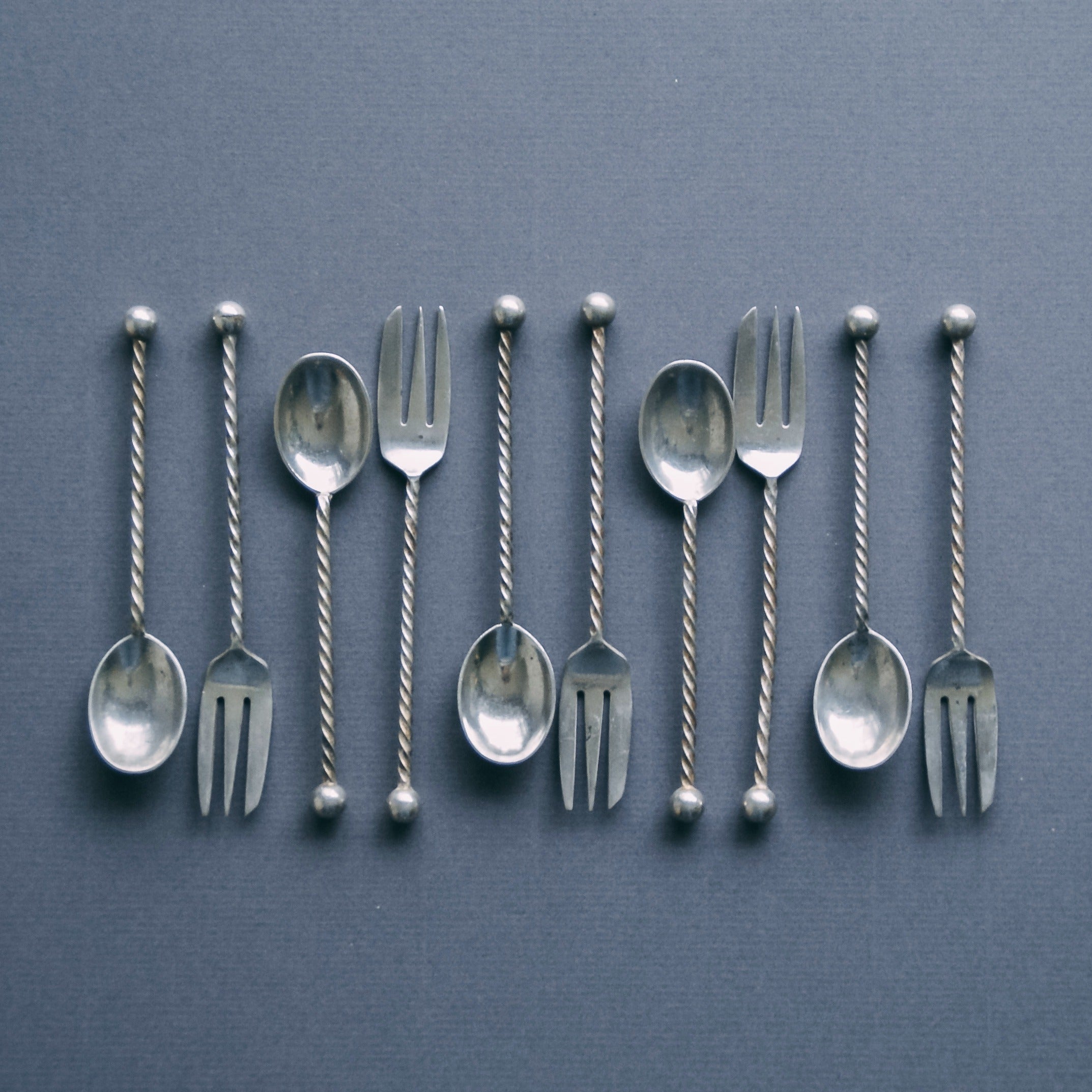 Silver Plated Forks & Spoons (set of 5) by Tafelgeluk | The Oblist