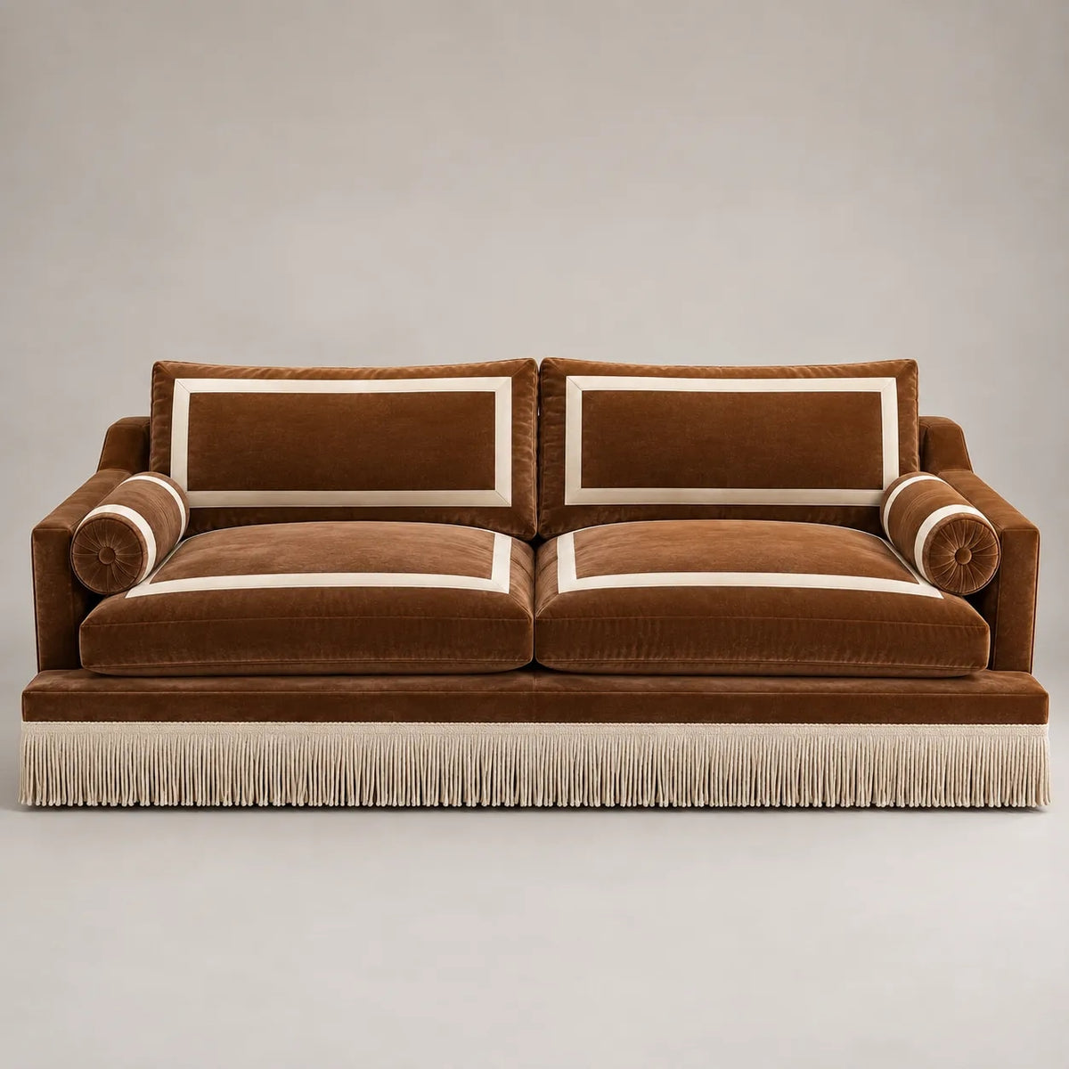 Orlando Sofa 230 cm - Mock Mohair Blush - Green Fringe by RIJD Interior — variant detail