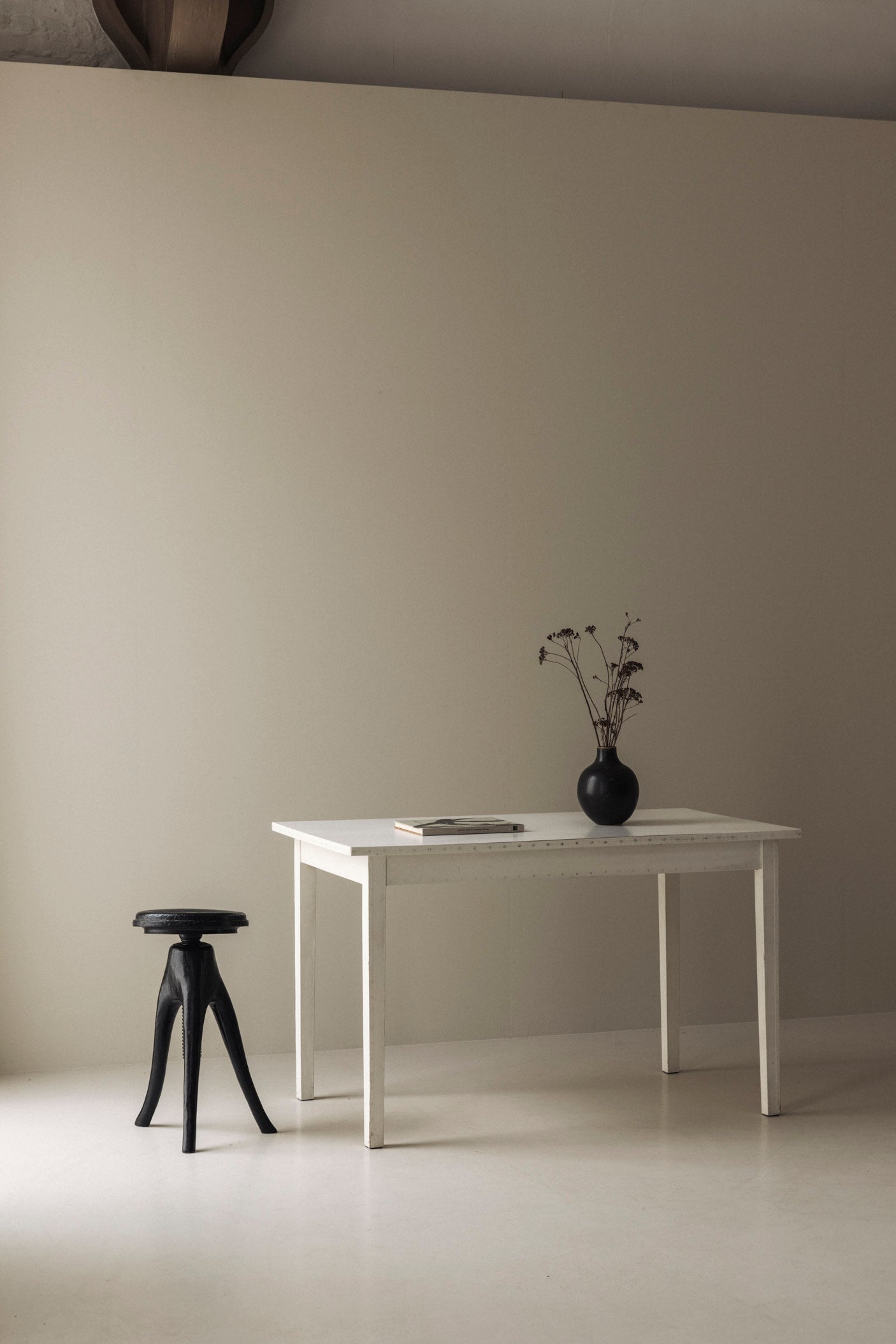 Danish Organic Tripod Stool with Adjustable Seat, Early 20th Century — additional view