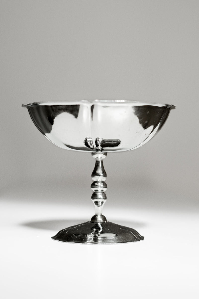 Set of Six Ice Coupes — close-up of polished metal surface