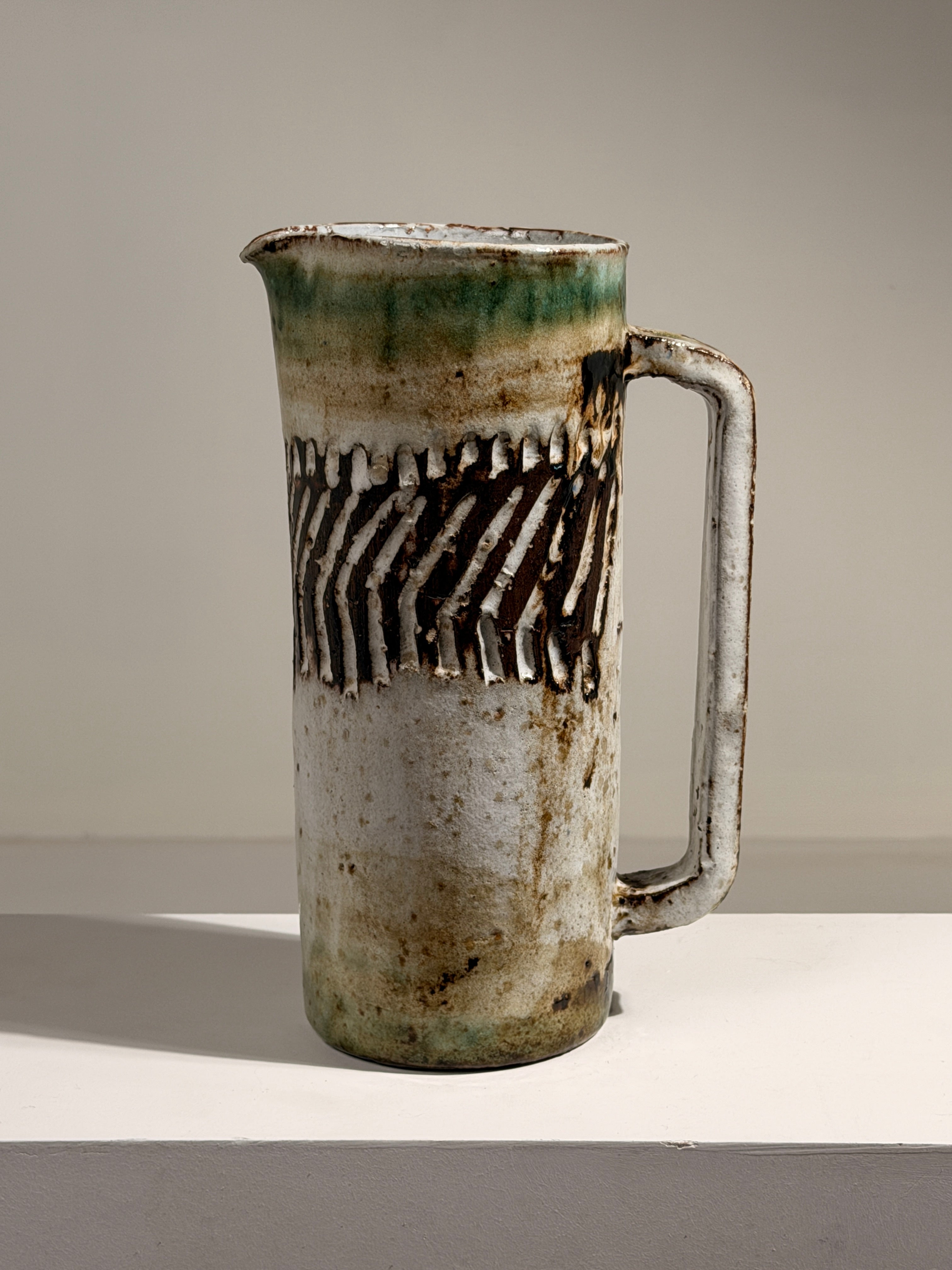 Rare ceramic pitcher by Albert Thiry, 1950 — detail view